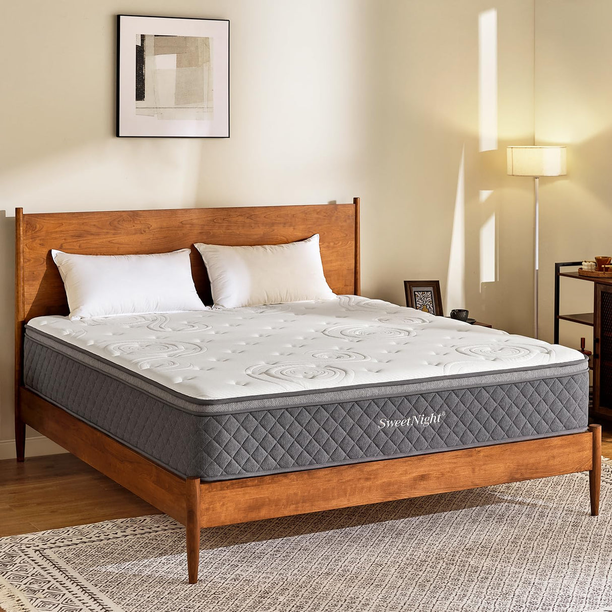 Sweetnight Twin Mattress - 12 Inch Twin Bed Mattress in a Box, Hybrid Twin Size Mattress with Pocketed Coils for Comfort Sleep and Balanced Support Sweetnight