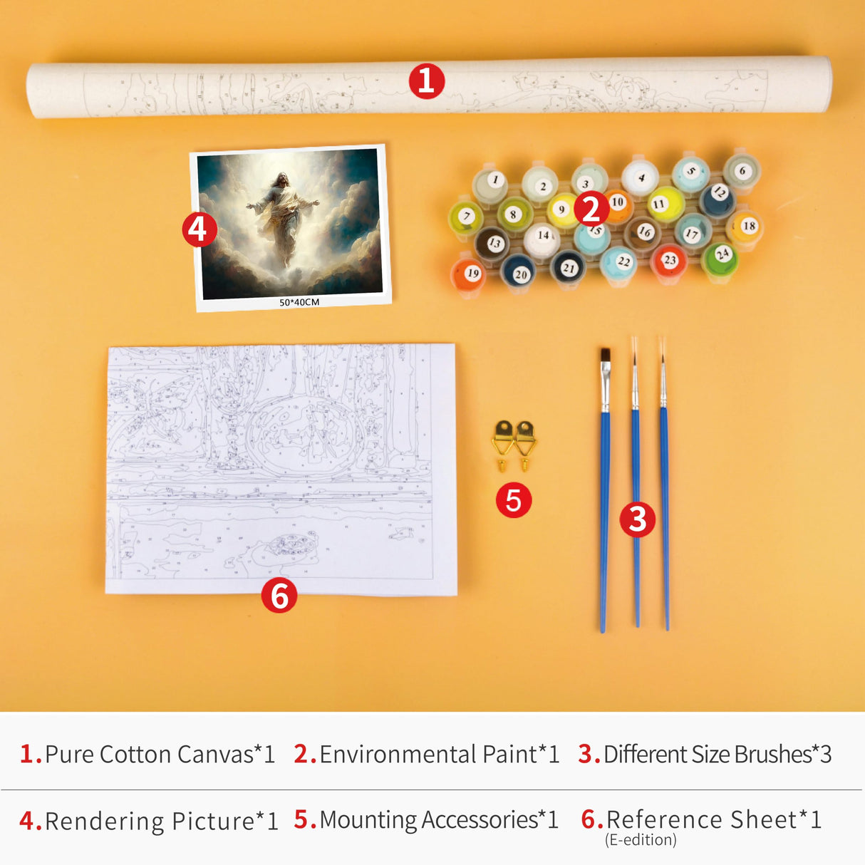 Paint by Numbers for Adults DIY Jesus Painting Paint by Numbers Kits Christianity Hand for Kids Beginner Oil Painting Kits for Home Decor 16x20 Inch Generic