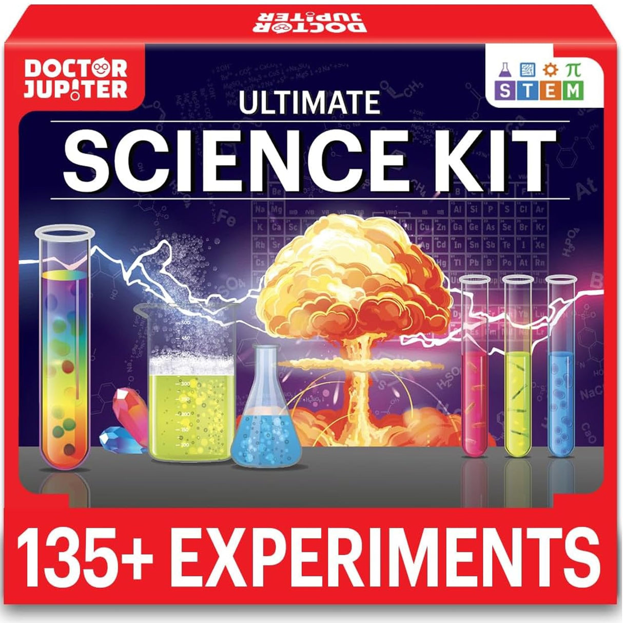 Doctor Jupiter Ultimate Science Kit, Chemistry Set for Kids Ages 8-9-10-11-12-13-14 | Birthday Gift Ideas for Boys & Girls 8+ Years Old | STEM Toy with 135+ Experiments | Learning & Educational Kits Doctor Jupiter