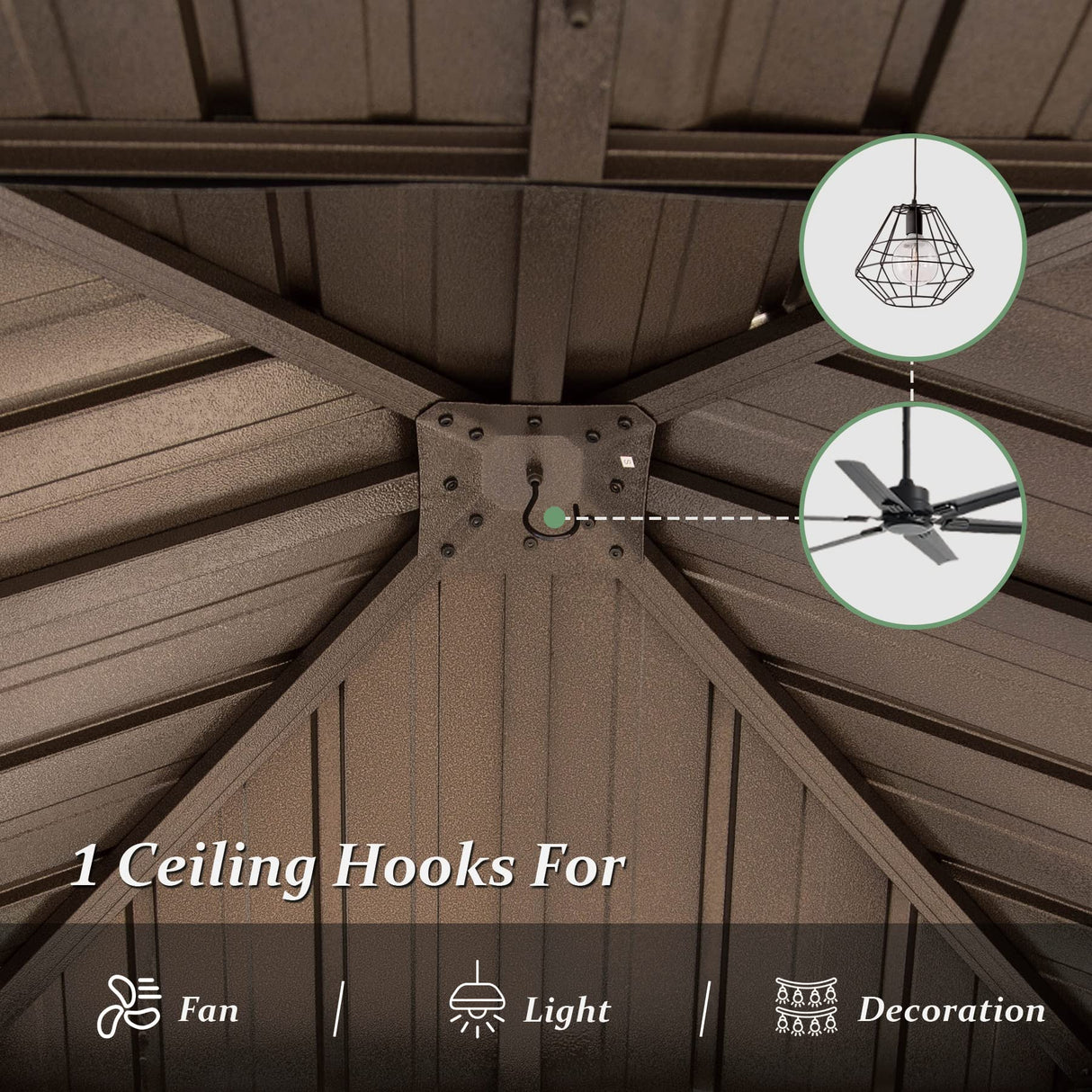 Domi 12x12 ft Wood Gazebo, Cedar Wood Frame Hardtop Gazebo with Galvanized Steel Double Roof, Outdoor Gazebo with Netting and Curtains, Patio Gazebo Pergola Pavilion for Patio, Backyard, Deck, Lawns domi outdoor living