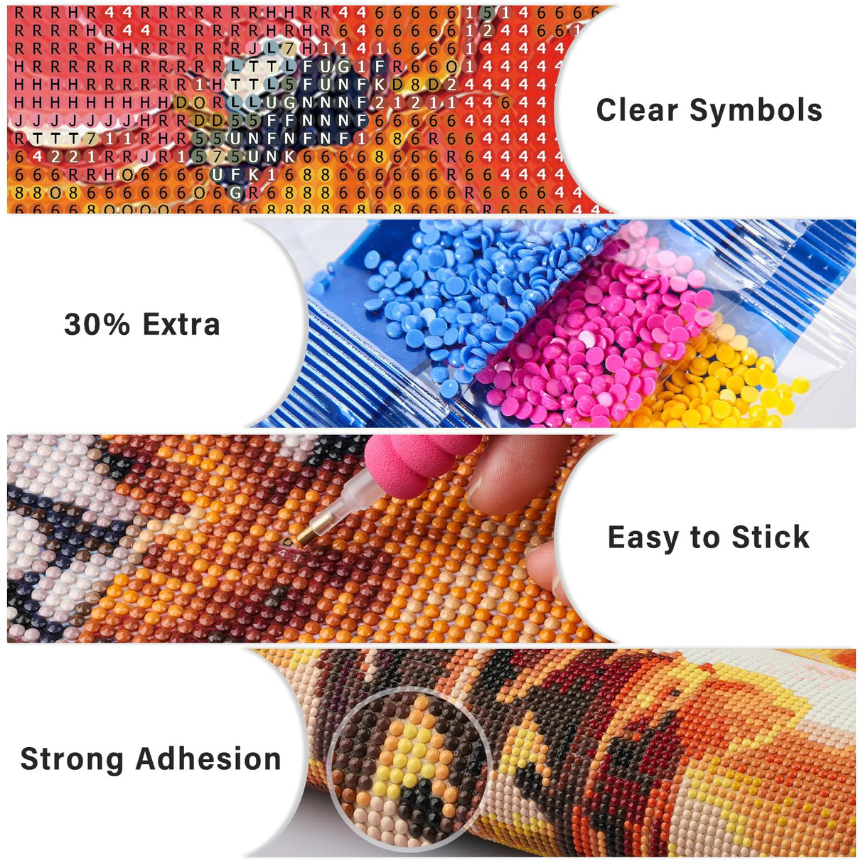 Lxmsja Abstract Poppies Diamond Art Kits for Adults, Flower Scenery DIY Full Drill Diamond Painting Kits for Beginners, 5D Gem Art Crafts for Adults, Home Wall Decor 12x16 inch Lxmsja