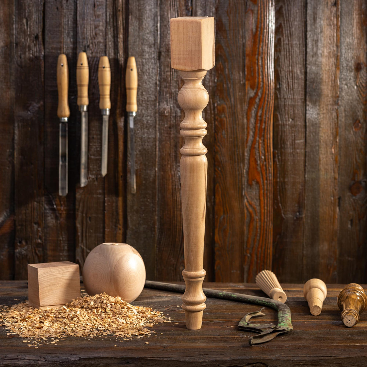 Farmhouse Wood Table Leg, Kitchen Island Legs, Dinner Table Legs, Bench Legs (26 Inch / 65 cm) Generic