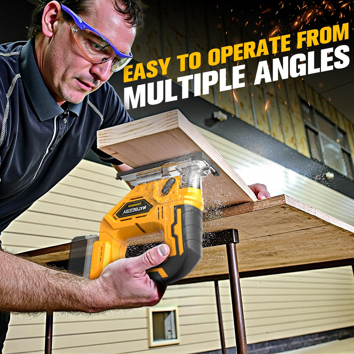 Cordless Jig Saw for Dewalt 20v Max Battery, Brushless Jigsaw Cut Off Tool, Variable Speed 2900RPM, 45° Beveled Cuts, 3 Orbital Action, with Jigsaw Blades for Straight/Curve/Circle Cutting(Tool Only) NATBEESY