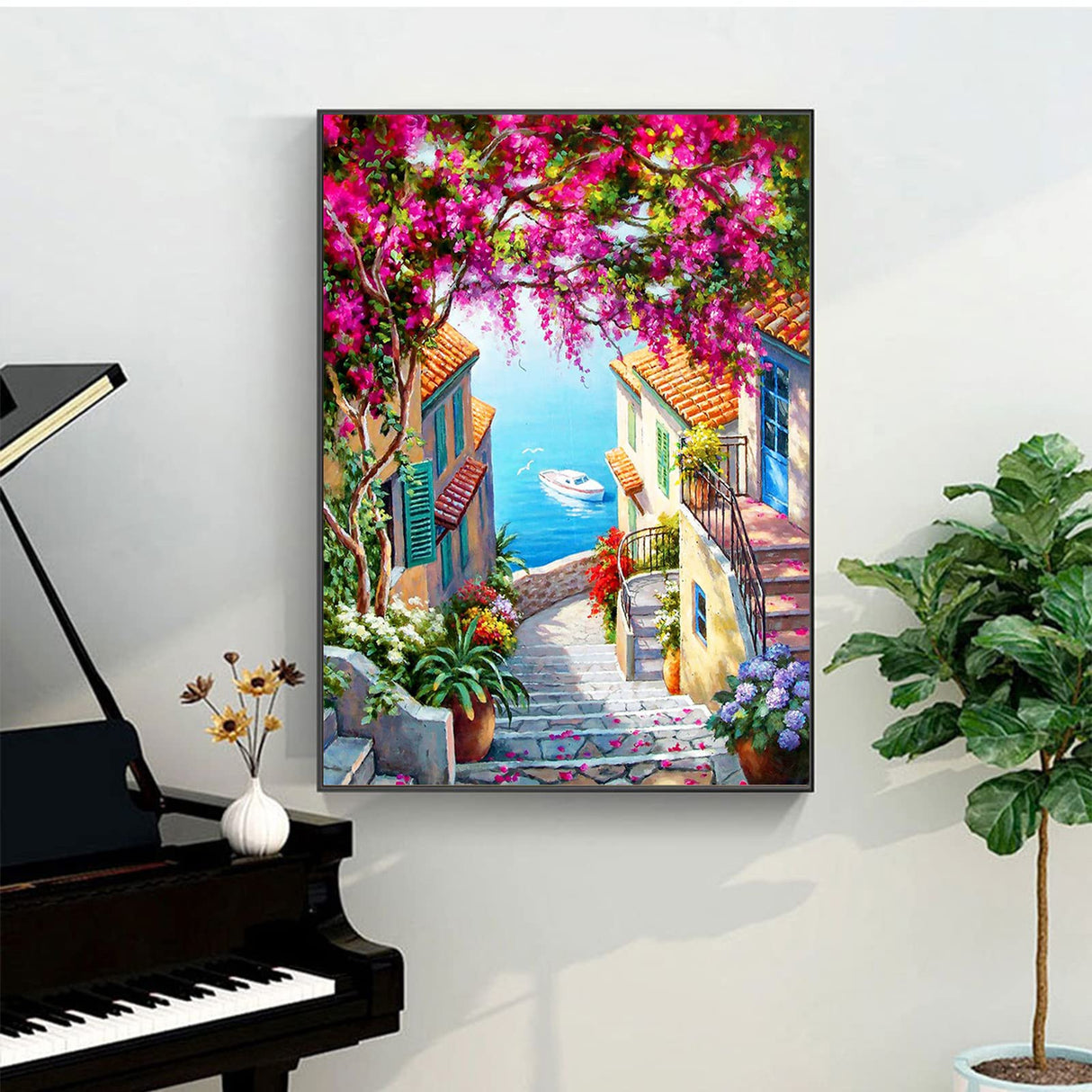 Amphol Paint by Number for Adults, Acrylic Easy Paint by Numbers for Adults Beginner, DIY Painting by Numbers for Gift Home Wall Decor 16”W x 20”L Amphol