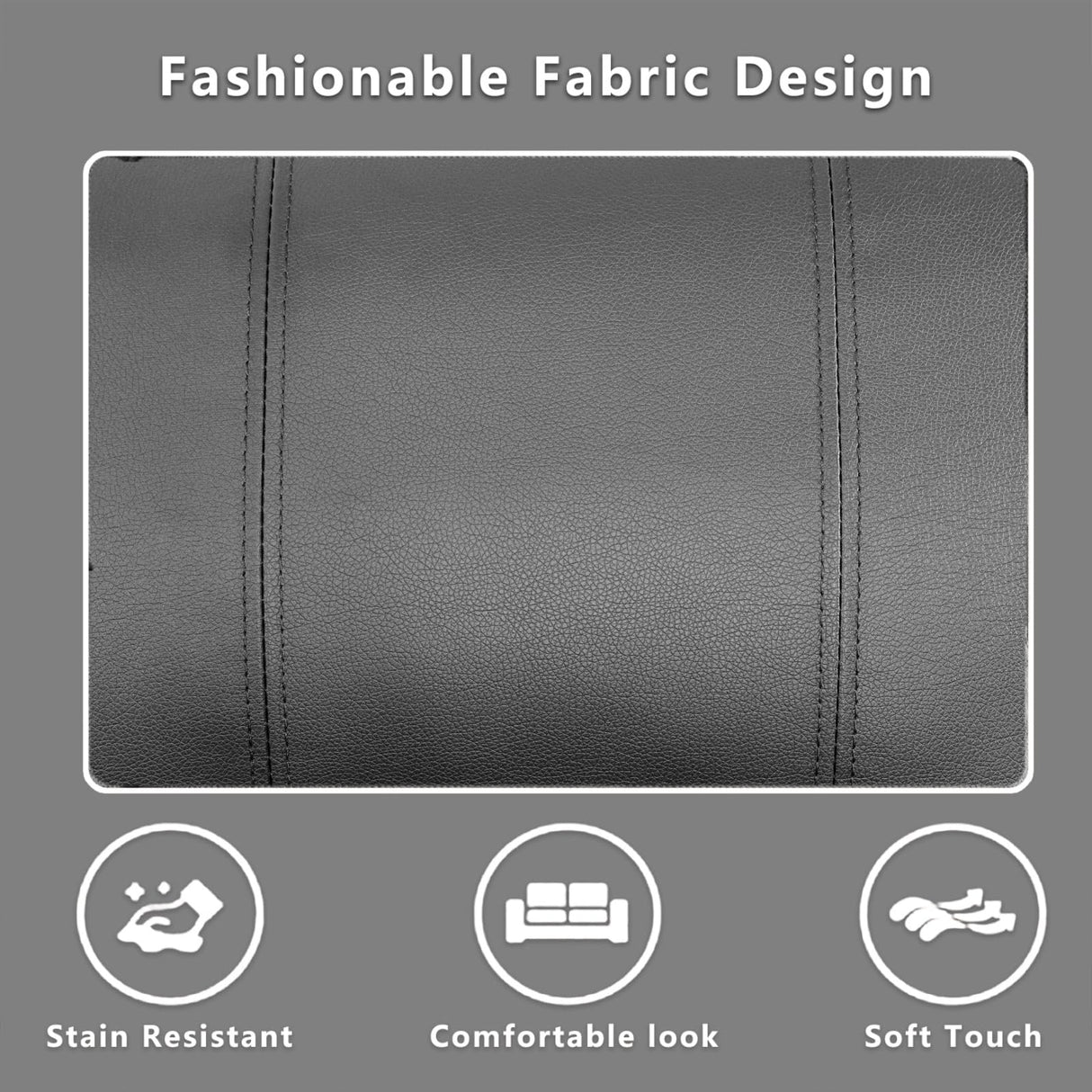 Caberryne Leather Recliner Chair for Living Room Furniture Set, Black Leather Reclining Chair for Small Space/RV, Wall Hugger Recliner/Home Theater Chairs for House/Office Caberryne