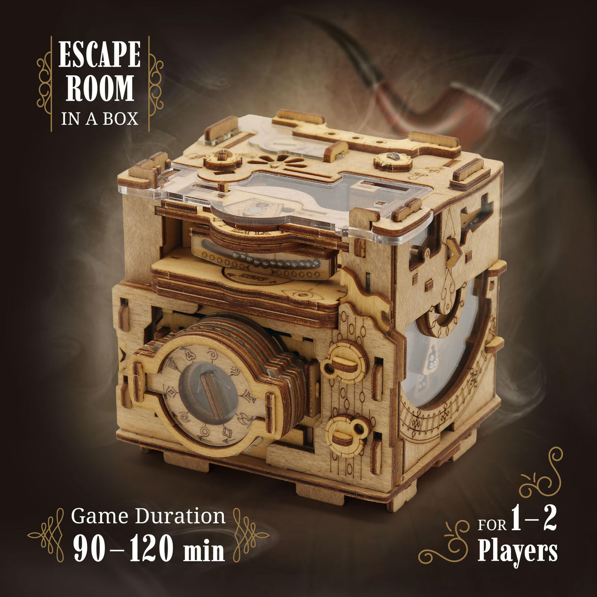 iDventure Cluebox PRO - Sherlock's Camera - Escape Room Game - sequential Puzzle Box - 3D Wooden Puzzle for Adults - Brain Teaser - Birthday Gift Gadget for Men and Women - Money Box iDventure