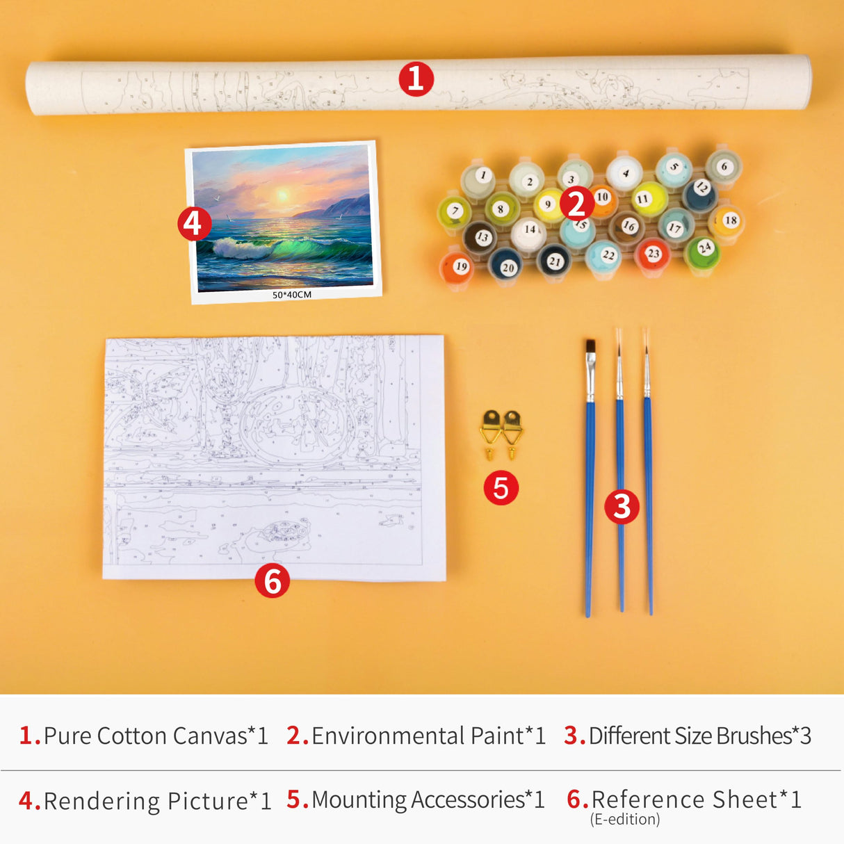 TUMOVO Paint by Numbers Kit for Adults Morning on Sea Wave Paint by Numbers for Adults Seaside Landscape Adult Paint by Number Kits on Canvas Oil Painting Art Crafts 16x20 in TUMOVO