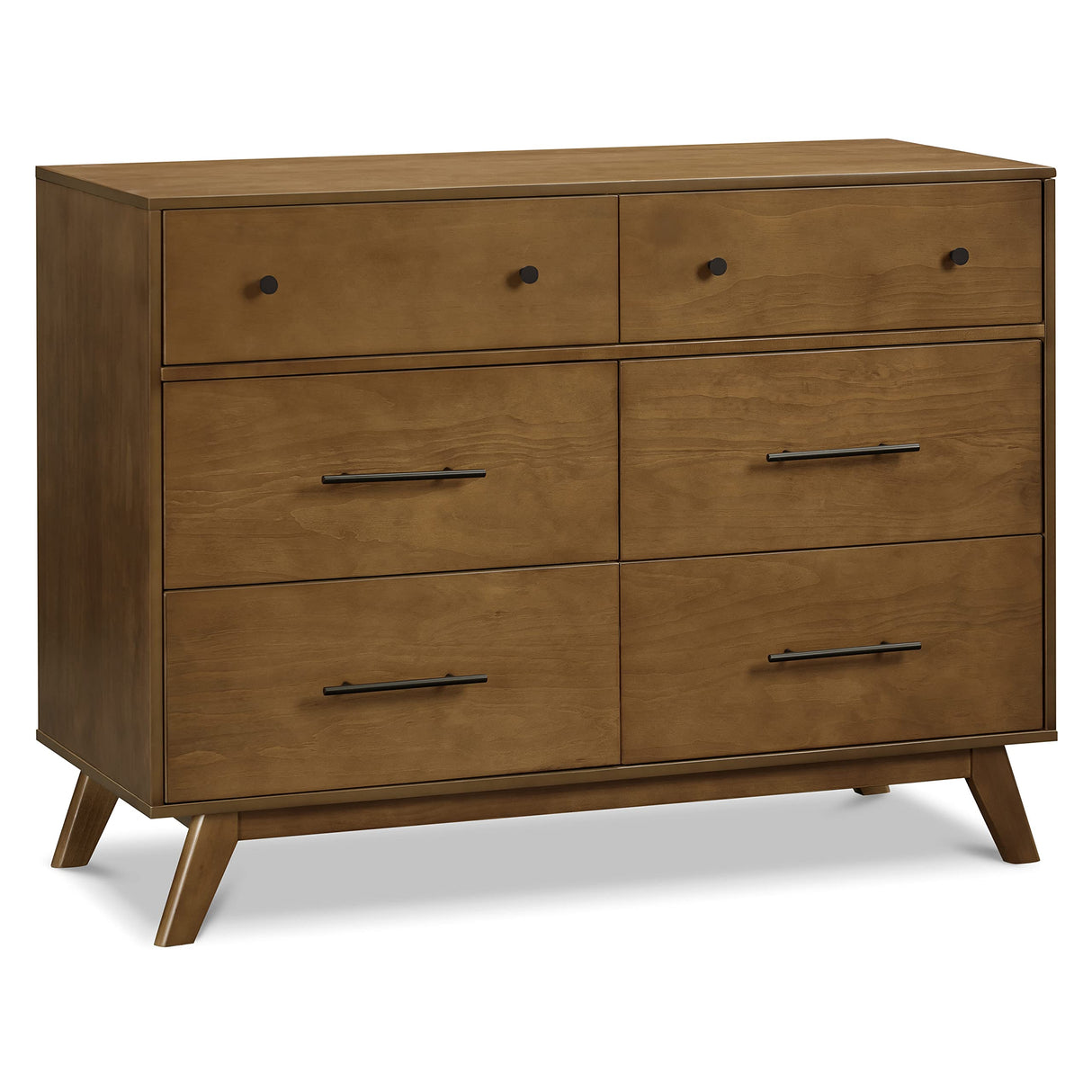 Davinci Otto 6-Drawer Baby Dresser for Bedroom - GREENGUARD Gold Certified - Multi-Purpose Storage Double Chest of Drawers for Boys and Girls -Dresser for Kids Bedroom, Living Room, Nursery -Walnut DaVinci