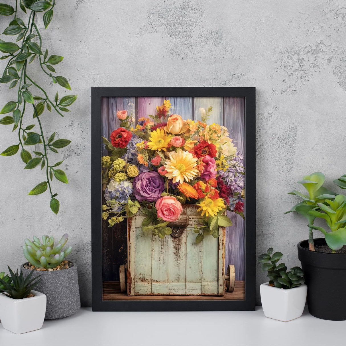 YOYA 2 Pack Diamond Painting Kits for Adults, Diamond Art Kits with Accessories & Tools, DIY Flowers 5D Diamond Painting Full Drill Gem Art Painting Kit for Home Wall Decor 12 x 16 Inch YOYA