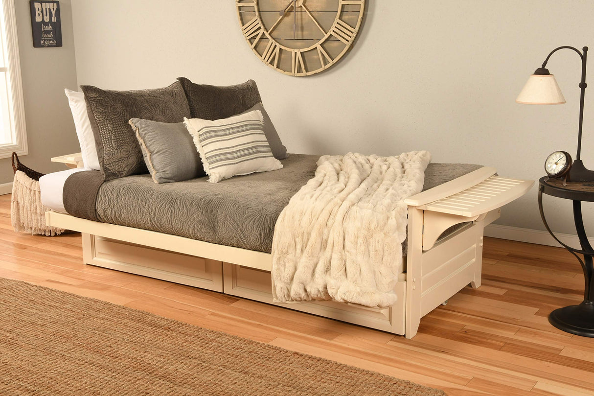 Kodiak Furniture Futon Set, Full, White Kodiak Furniture