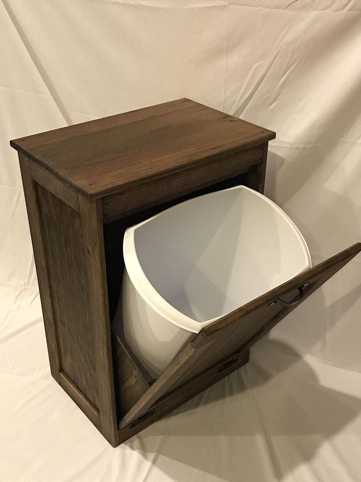 Dicks Wood Creations Wooden Tilt-Out Trash Bin Solid Top Dicks Wood Creations