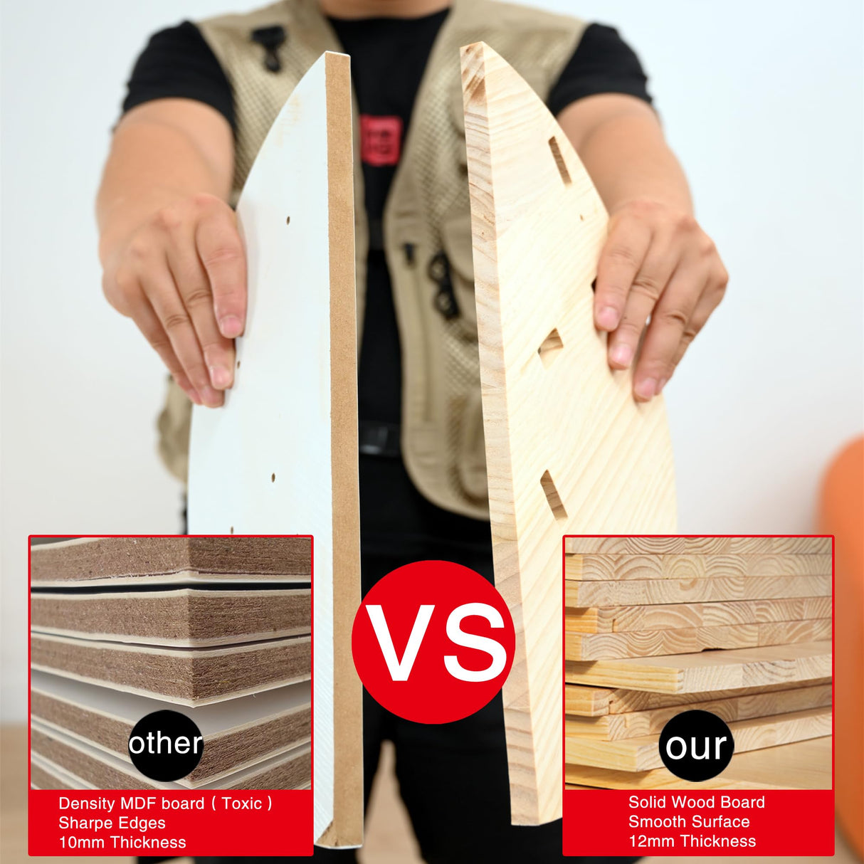 Rotating 360° Bookshelf – 4-Tier Solid Wood Corner Storage Rack for Small Spaces hhgrapehh