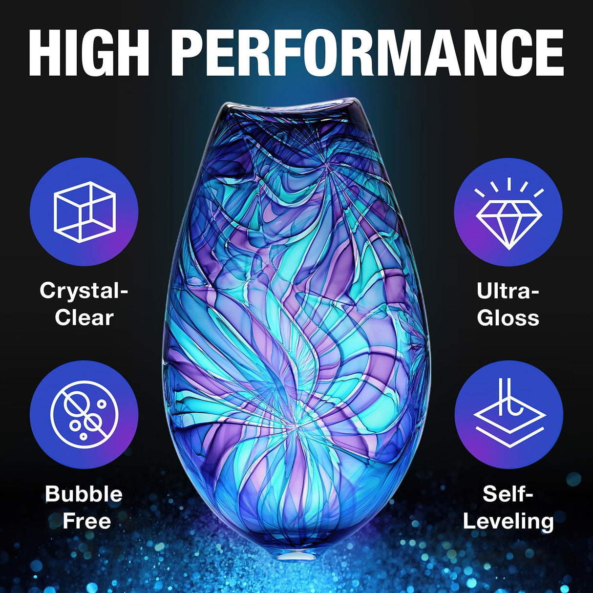 JTDO Epoxy Resin - 1 Gallon Crystal Clear Epoxy Resin Kit, Self-Leveling, Bubbles Free, UV Resistant, Epoxy Resin for DIY Art, Jewelry, Table, Countertop, 1:1 Mix JTDO