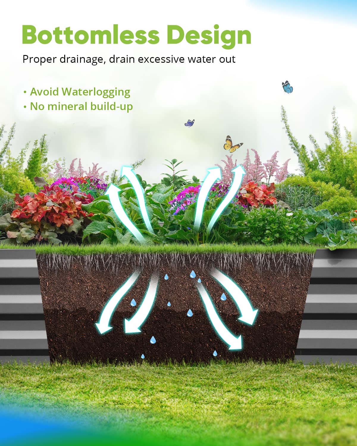 Quictent Galvanized Raised Garden Bed with Crop Cage Plant Protection Net Tent and Shade Cloth Kit Metal Planter Box Bottomless Planting Vegetables Outdoor Backyard Included T Tags Wing Nuts 8x4x1 Ft Quictent