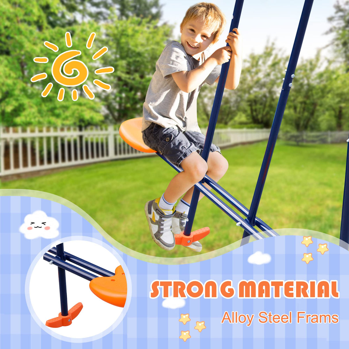 Outdoor Swing Sets for Backyard, 440lbs Load Capacity Swing Stand with 2 Seats and 1 Glider, Heavy Duty A-Frame Metal Outdoor Swing Set for Kids Nova Microdermabrasion