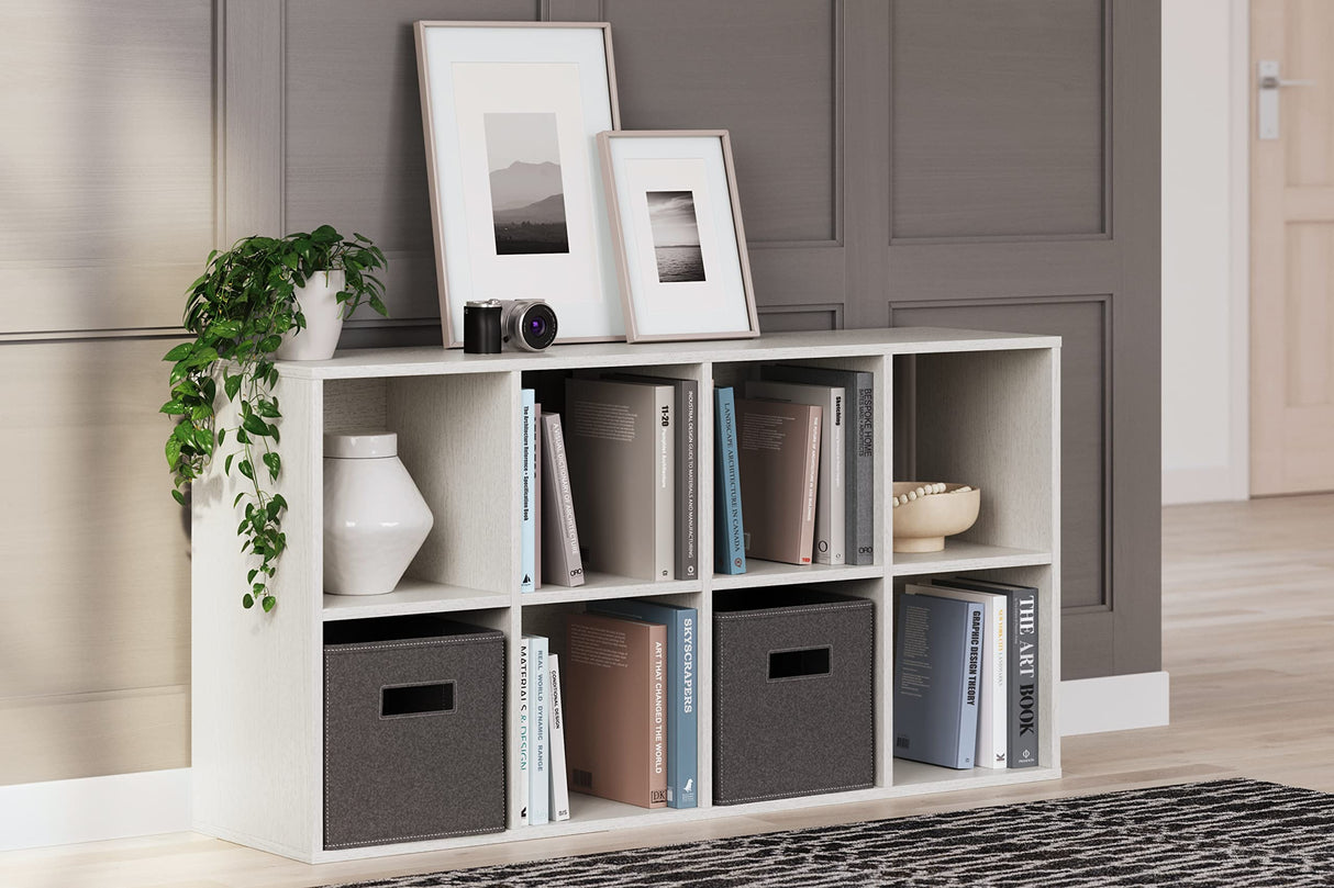 Signature Design by Ashley Aprilyn Farmhouse 8 Cube Storage Organizer or Bookcase, Whitewash Signature Design by Ashley