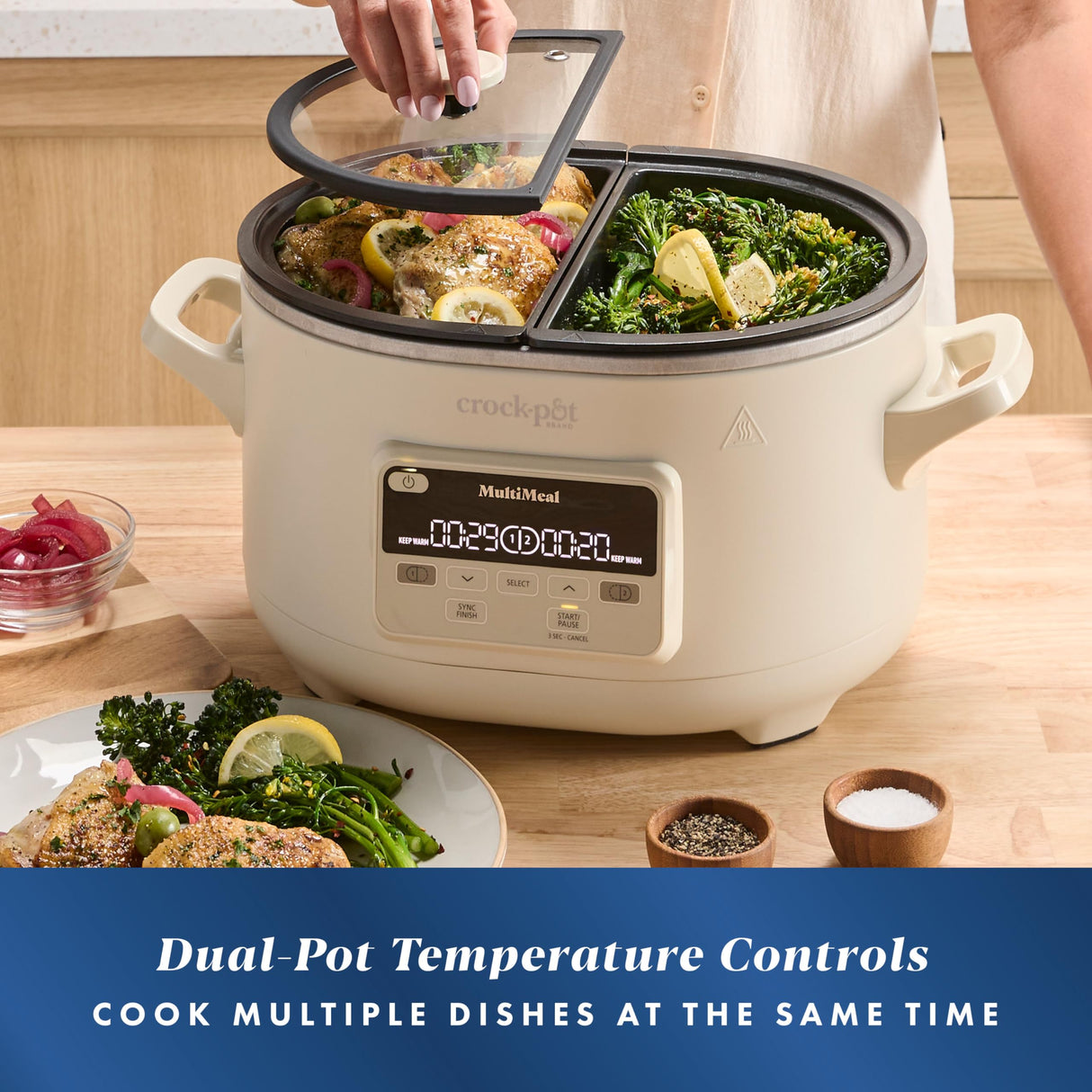 Crock-Pot MultiMeal Multicooker and Programmable Slow Cooker with Bake Function, Oat Milk Crock-Pot