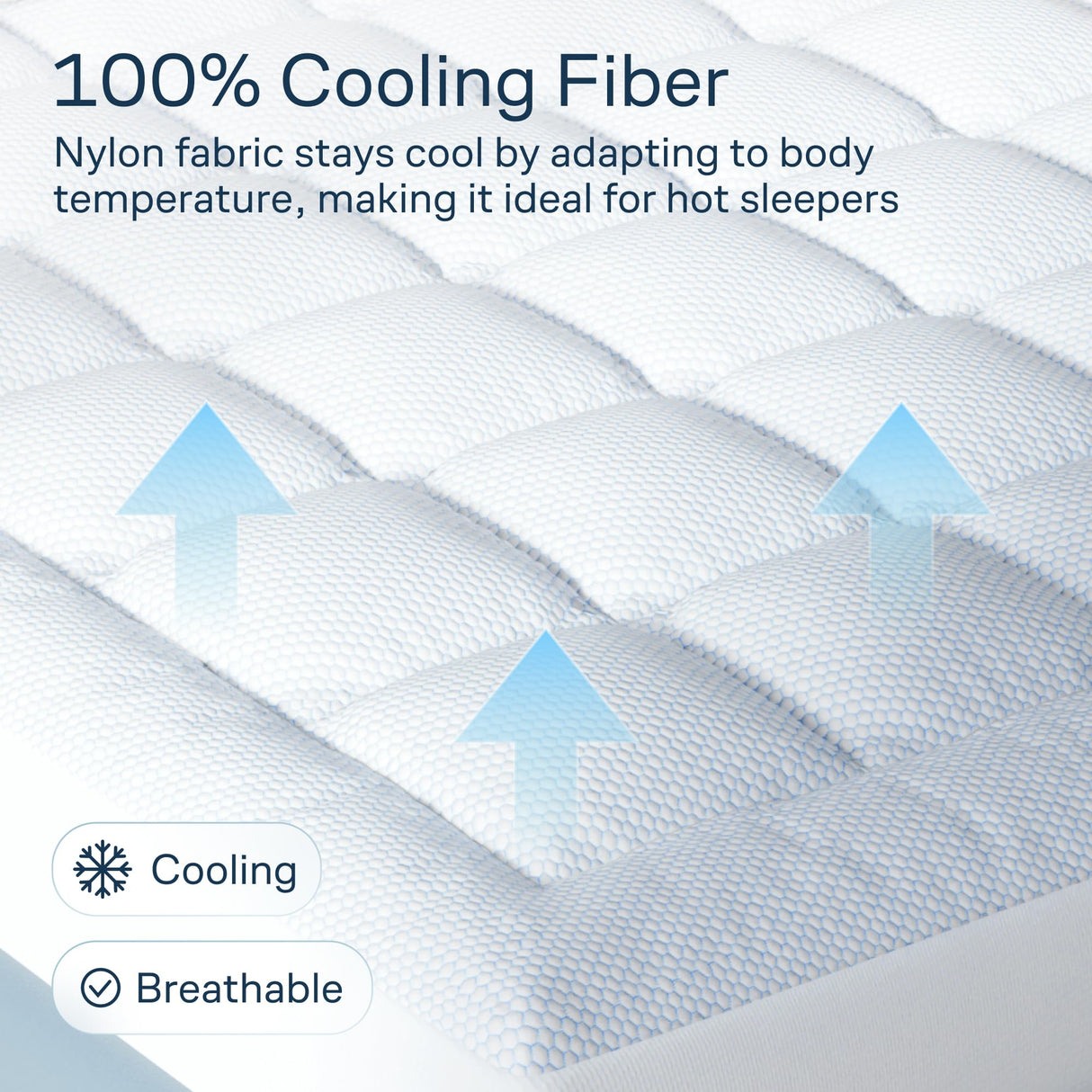 Niagara Cooling Queen Mattress Topper - Pillow Top Mattress Cover Quilted Fitted Cooling Topper for Back Pain Deep Pocket Fits 20 Inches (60x80 Inches) Niagara Sleep Solution