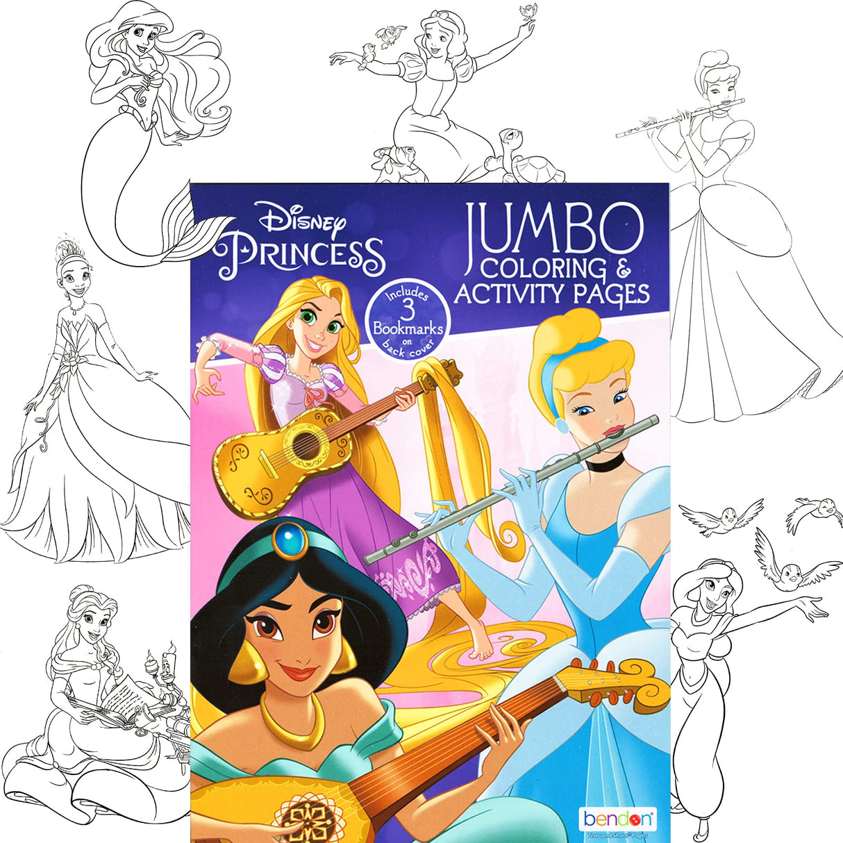 Disney Princess Coloring Books Bundle Set for Kids Activity - Featuring Disney Princess, Encanto, Moana, Frozen and More Bendon