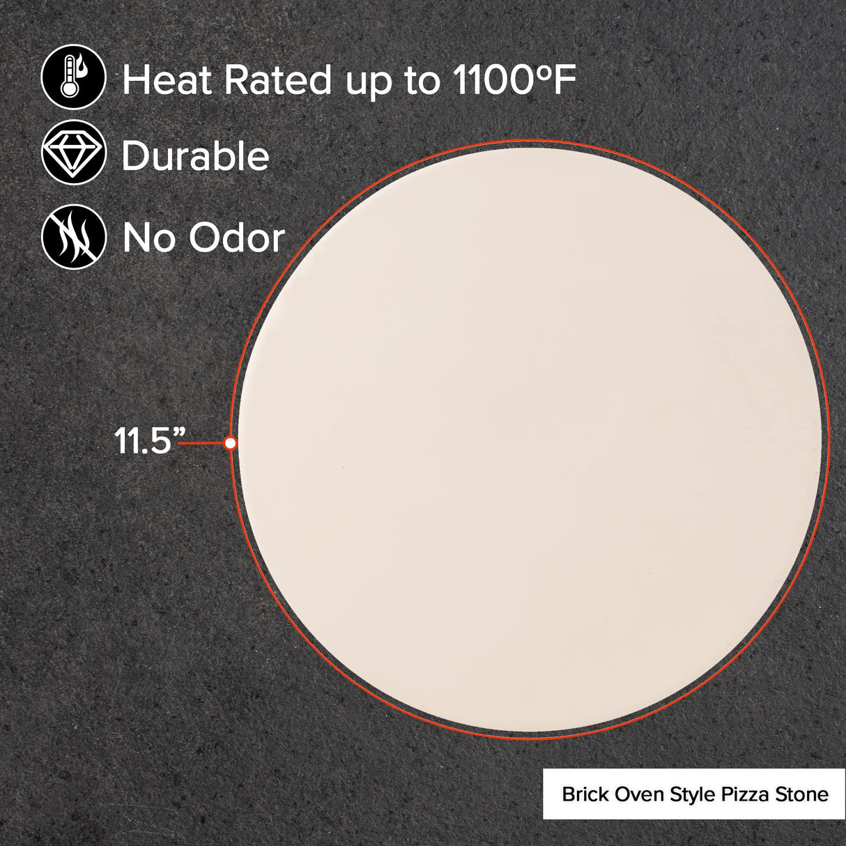 Nuwave Heavy-Duty Cordierite Pizza & Baking Stone, Heat Resistant up to 1472°F, Great for Indoor Electric Ovens, Outdoor Gas, Wood Fire Grills, BBQ Grilling, & NuWave Bravo XL, Fits Most Frozen Pizzas Nuwave