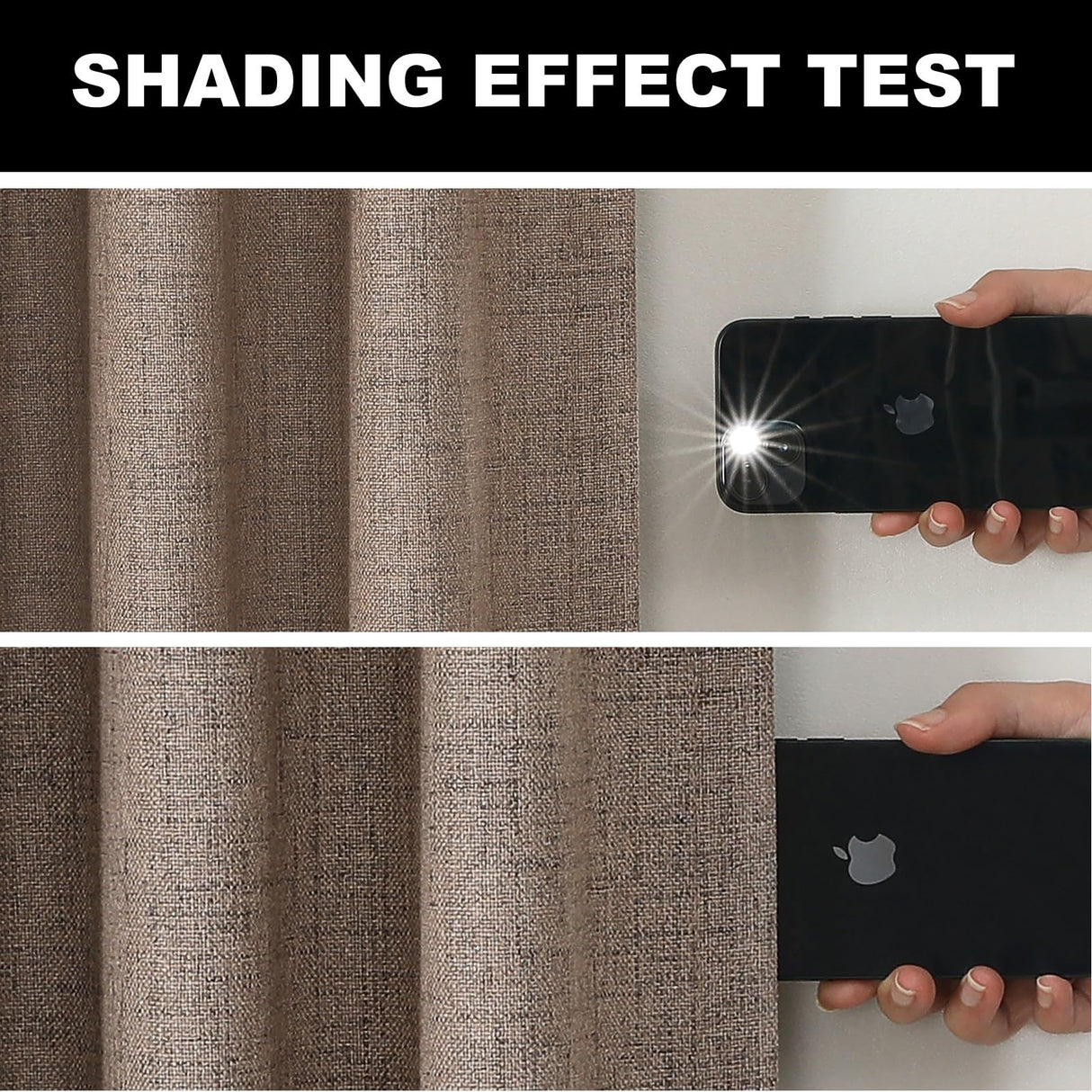 Airwill Blackout Curtains 108 inches Long Natural Linen Drapes 2 Panels Set,Thermal Insulated Back tab Rod Pocket(52x108 Inch,Linen) Airwill