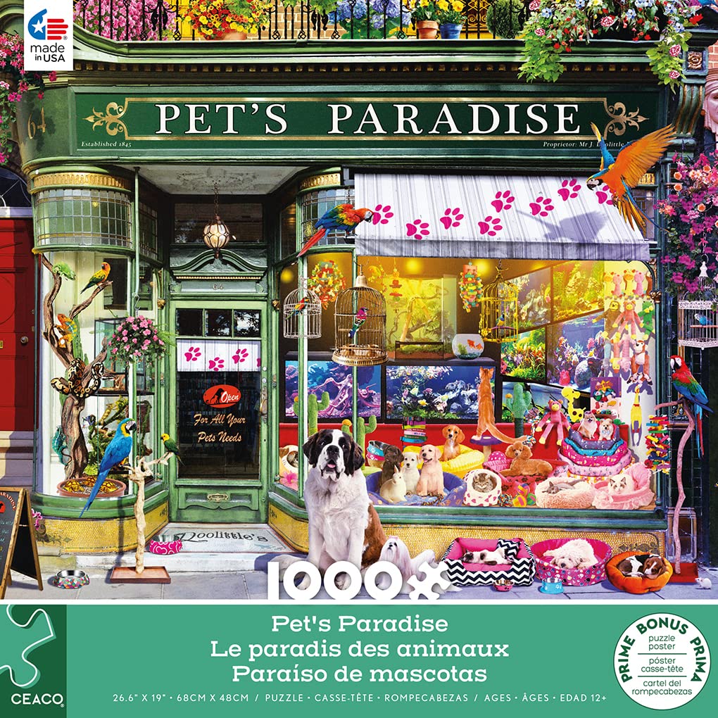Ceaco - Shop Windows - Pet's Paradise - 1000 Piece Jigsaw Puzzle Ceaco