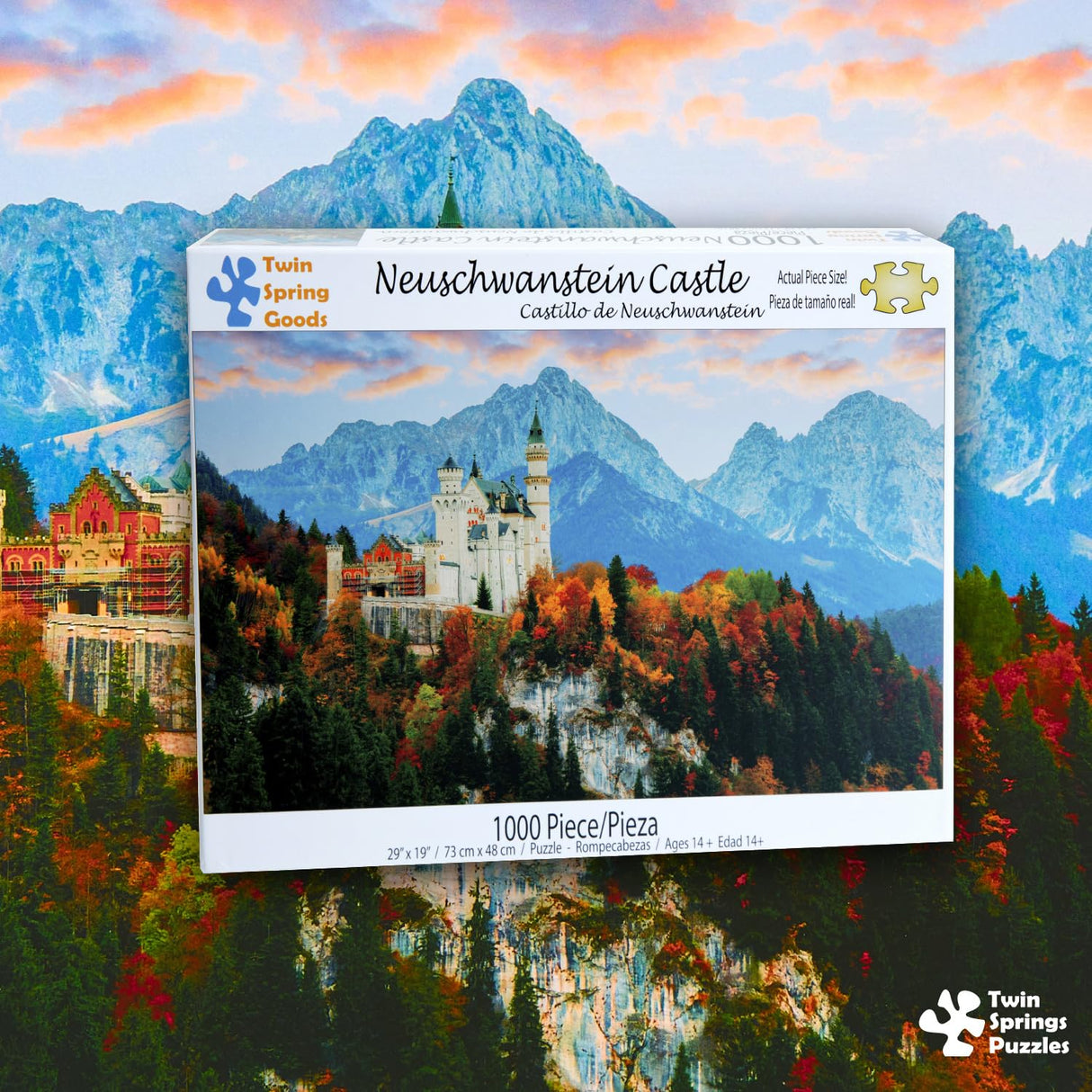 Neuschwanstein Castle Twin Spring Goods 1000 Piece Jigsaw Puzzle 1,000 pcs Squirrel Products