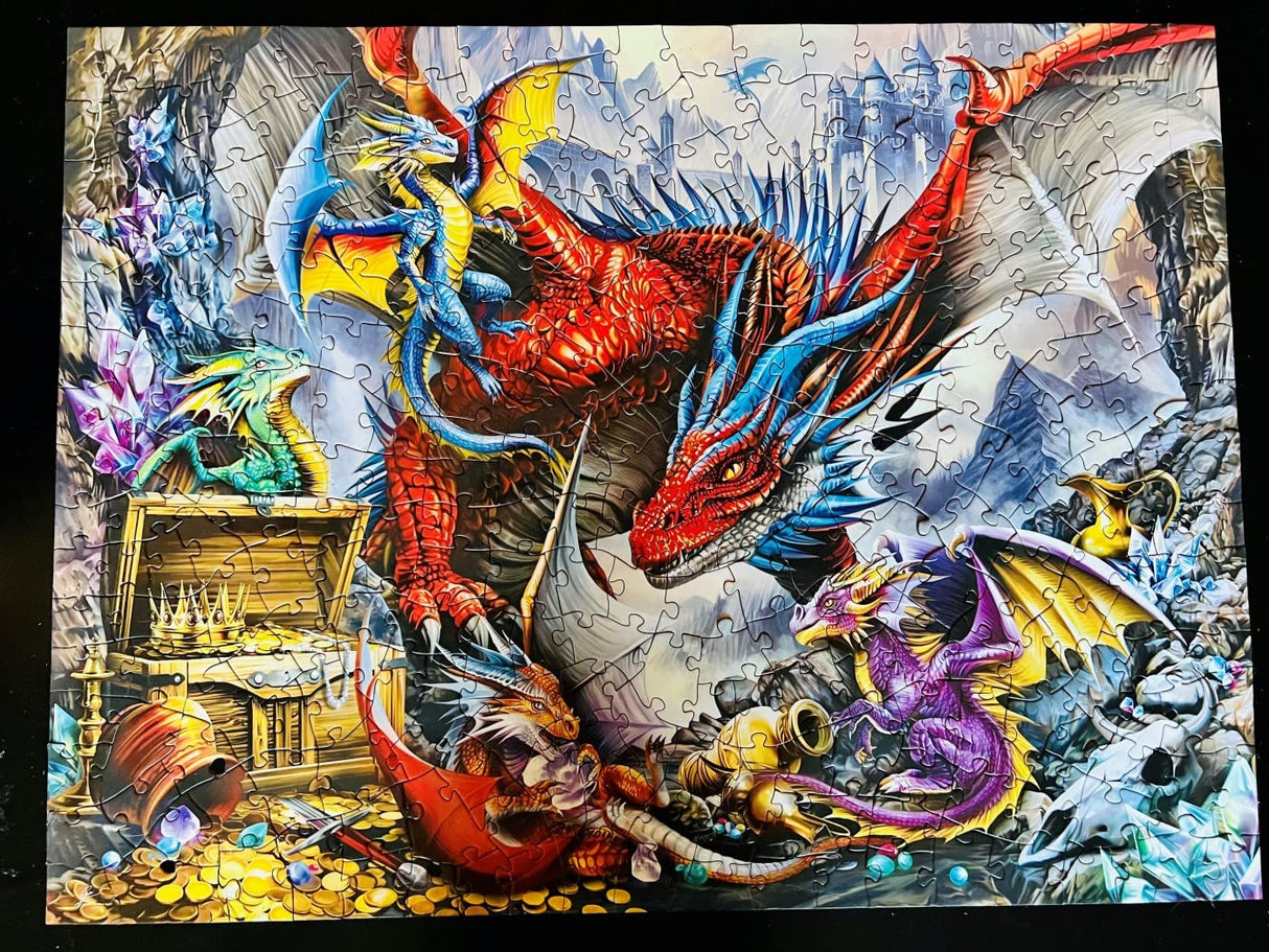 Masterpieces 300 Piece EZ Grip Jigsaw Puzzle - Dragon's Horde - 18"x24" Masterpieces