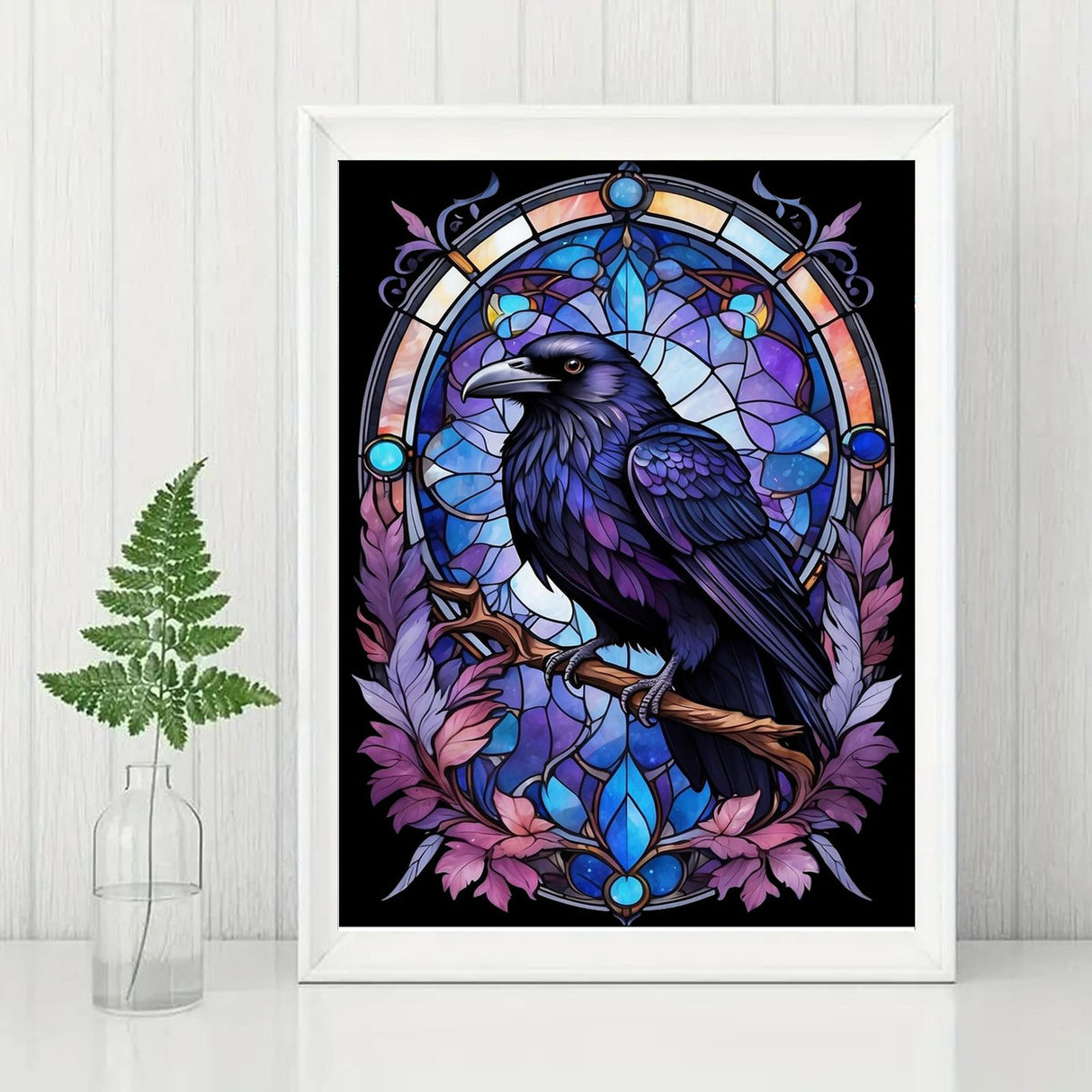 GMETINC Diamond Painting Kits for Adults, Crow DIY 5D Diamond Art Kits Full Drill Diamond Dots Paintings with Diamonds Gem Art and Crafts Home Decor 12x16inch GMETNIC