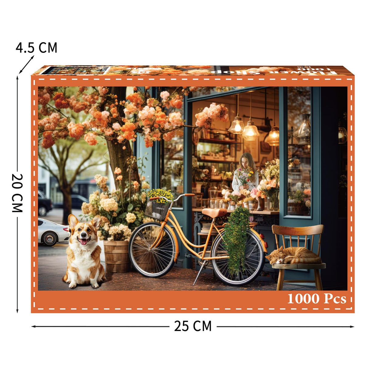 TangComplete - Flower Shop Puzzles for Adults 1000 Pieces, Jigsaw Puzzles for Adults 1000 Piece, Puzzle for Adults, Adults Challenging Game Toys, Impossible Puzzle, Family Decoration Puzzle TangComplete