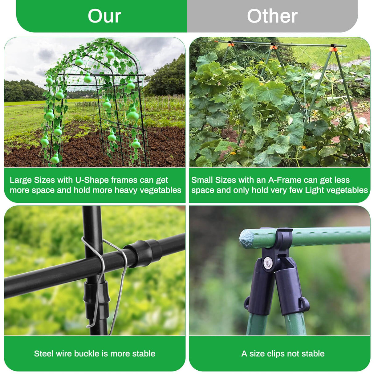 Tetutor Tall Garden Arch Trellis for Climbing Plants Outdoor,7 ft Arbor Large Arch Tunnel Trellis, Metal Cucumber Trellis, Plant Support Archway Garden Trellis for Vegetables Fruits Flowers Yard Tetutor