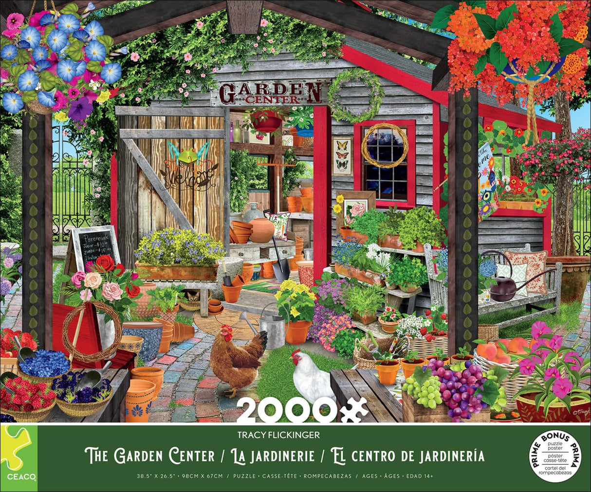 Ceaco - Tracy Flickinger - The Garden Center - 2000 Piece Jigsaw Puzzle Ceaco