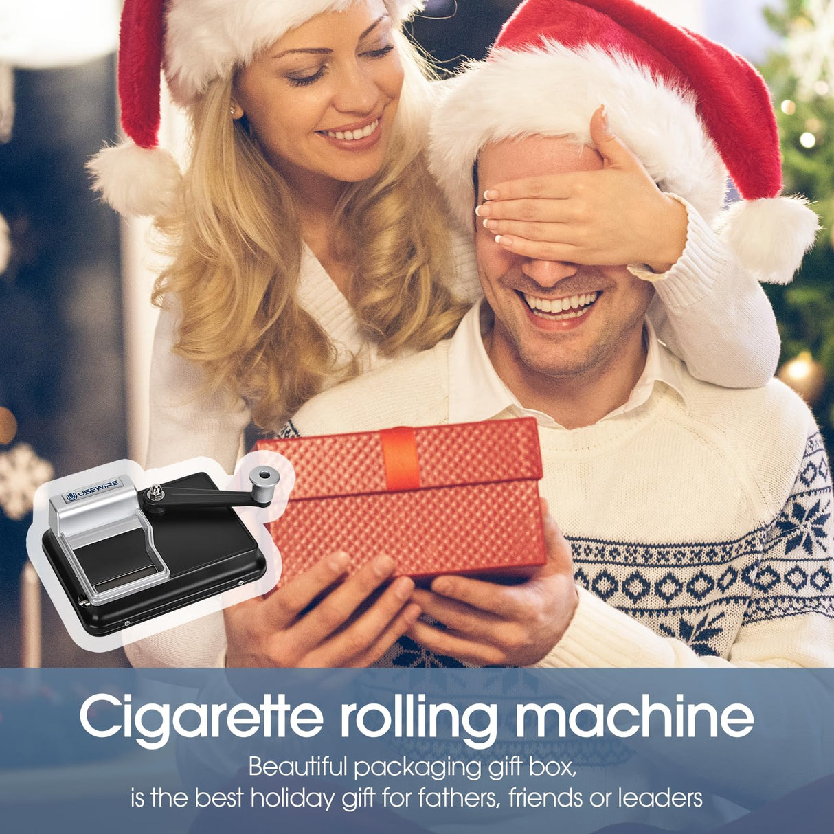 USEWIRE Cigarette Rolling Machine, Manual Tobacco Rolling Machine, Portable Home Cigarette Injector, Suitable for 0.31 inch/8 mm Diameter Pipes and Most Cigarette Tubes, Perfect Holiday Gift Usewire