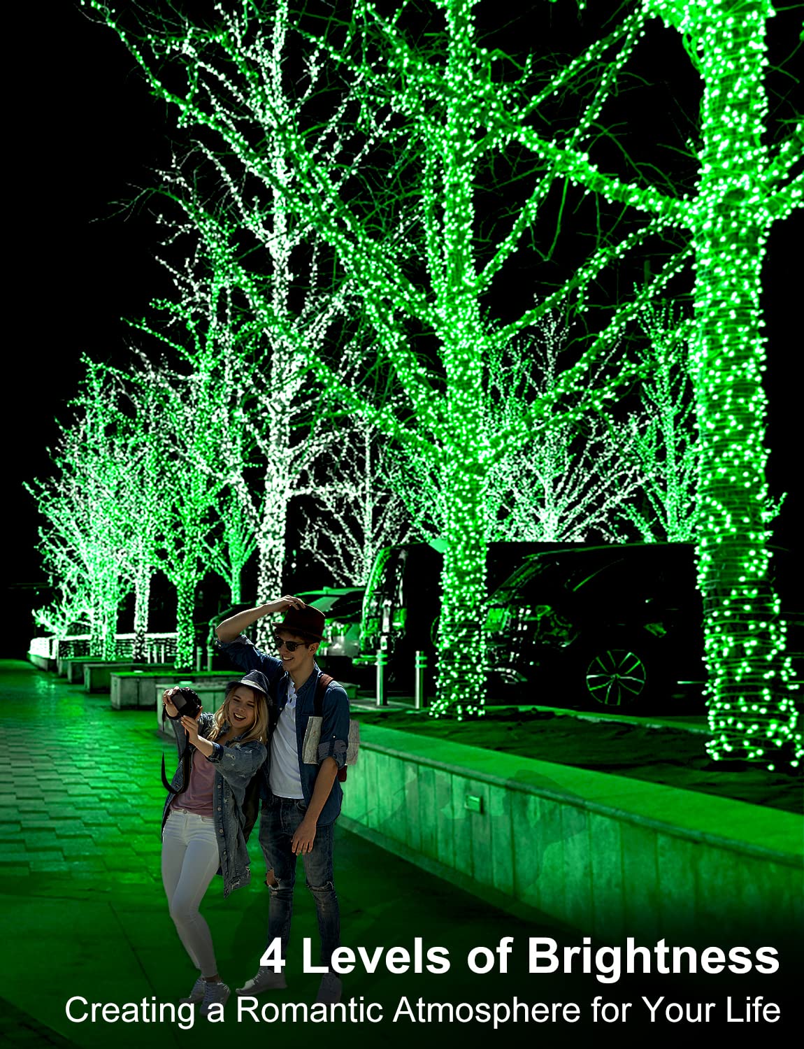JXLEDAYY 1000 LED Christmas Lights, 403 FT Christmas Lights Outdoor Waterproof 8 Modes Timer LED String Lights for Xmas Tree Wedding Holiday Party Thanksgiving Decoration-Green JXLEDAYY