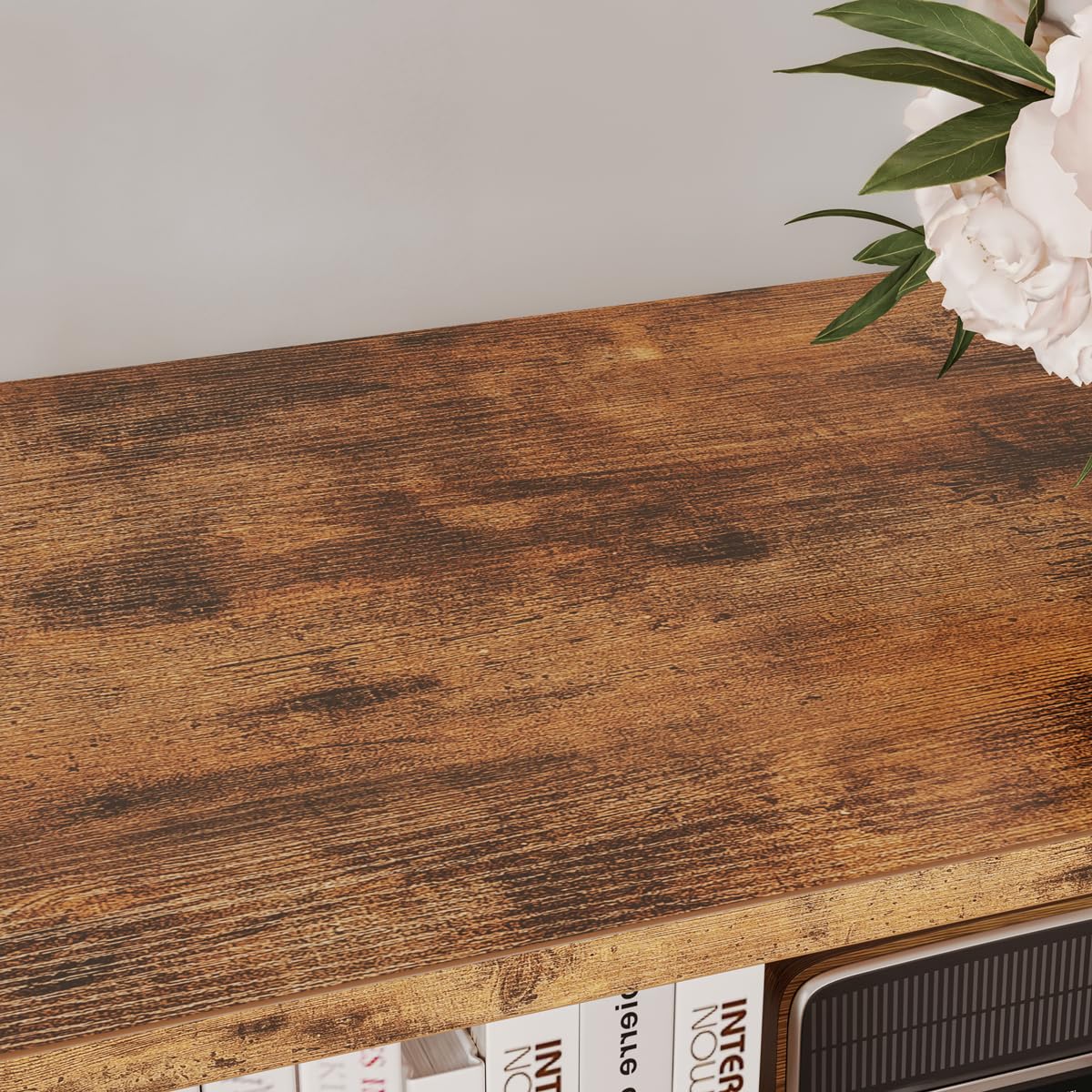 IRONCK Bookshelves 6 Tiers Triple Wide Industrial Bookshelf, Large Etagere Bookshelf Open Display Shelves with Metal Frame for Living Room Bedroom Home Office IRONCK