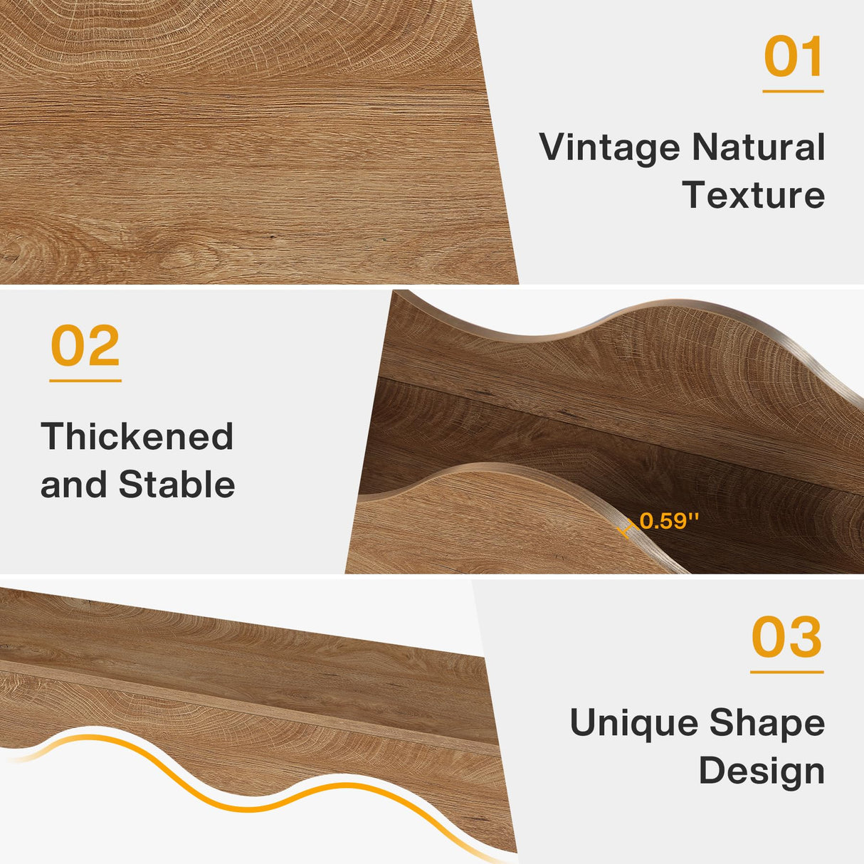 Tribesigns 63 Inches Farmhouse Console Table with Storage, Couch Table Behind Sofa, Long Entryway Table, Sofa Console Table, Narrow Console Table, Hallway Table for entryway Living Room, Wood Grain Tribesigns