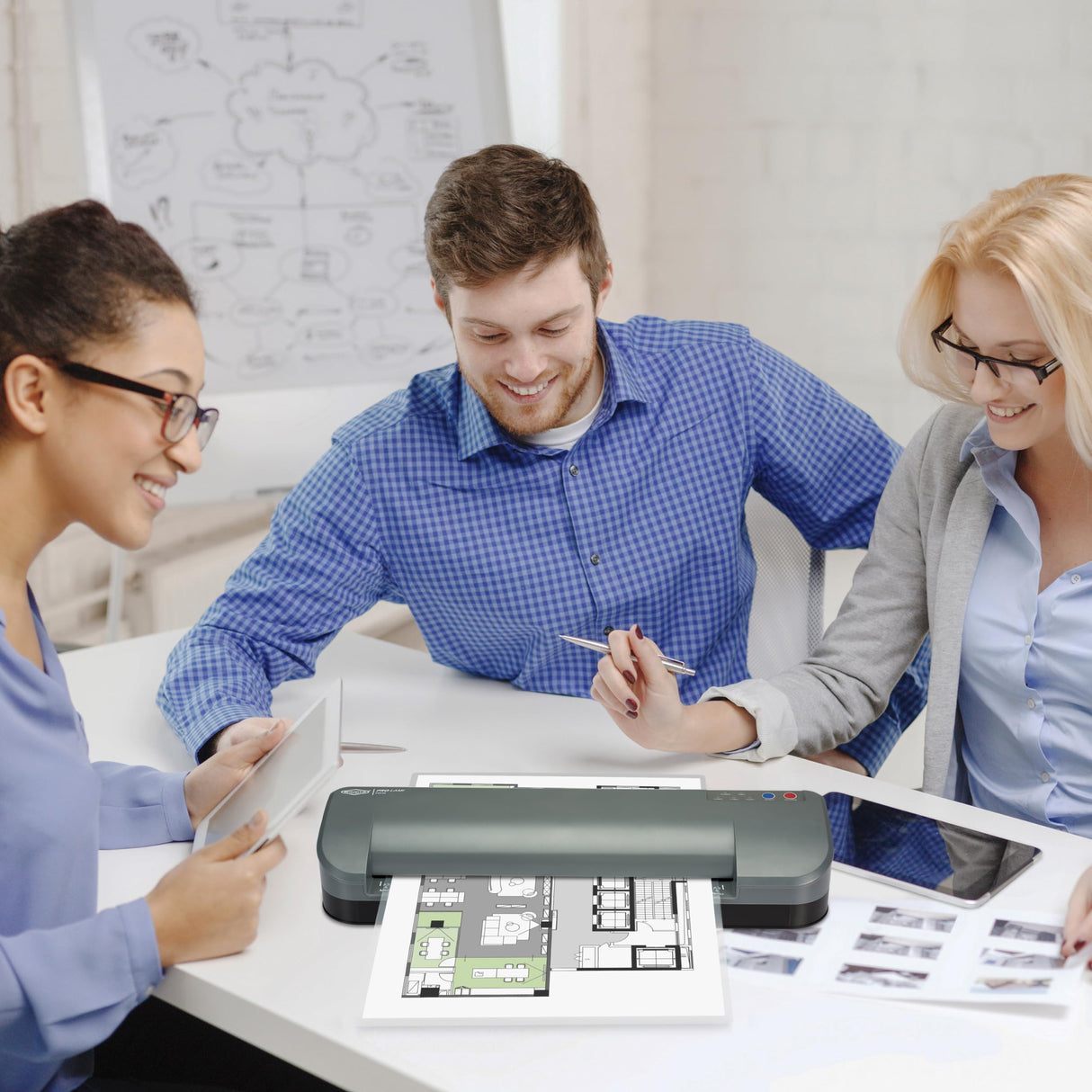 SINCHI 3-10 mil, 4-Roller Commercial Laminating Machine with Laminating Sheets, 55-Second Warm-up, 40 Inches/Minute, 13-Inch Thermal Laminator Machine for Office, School, Home SINCHI