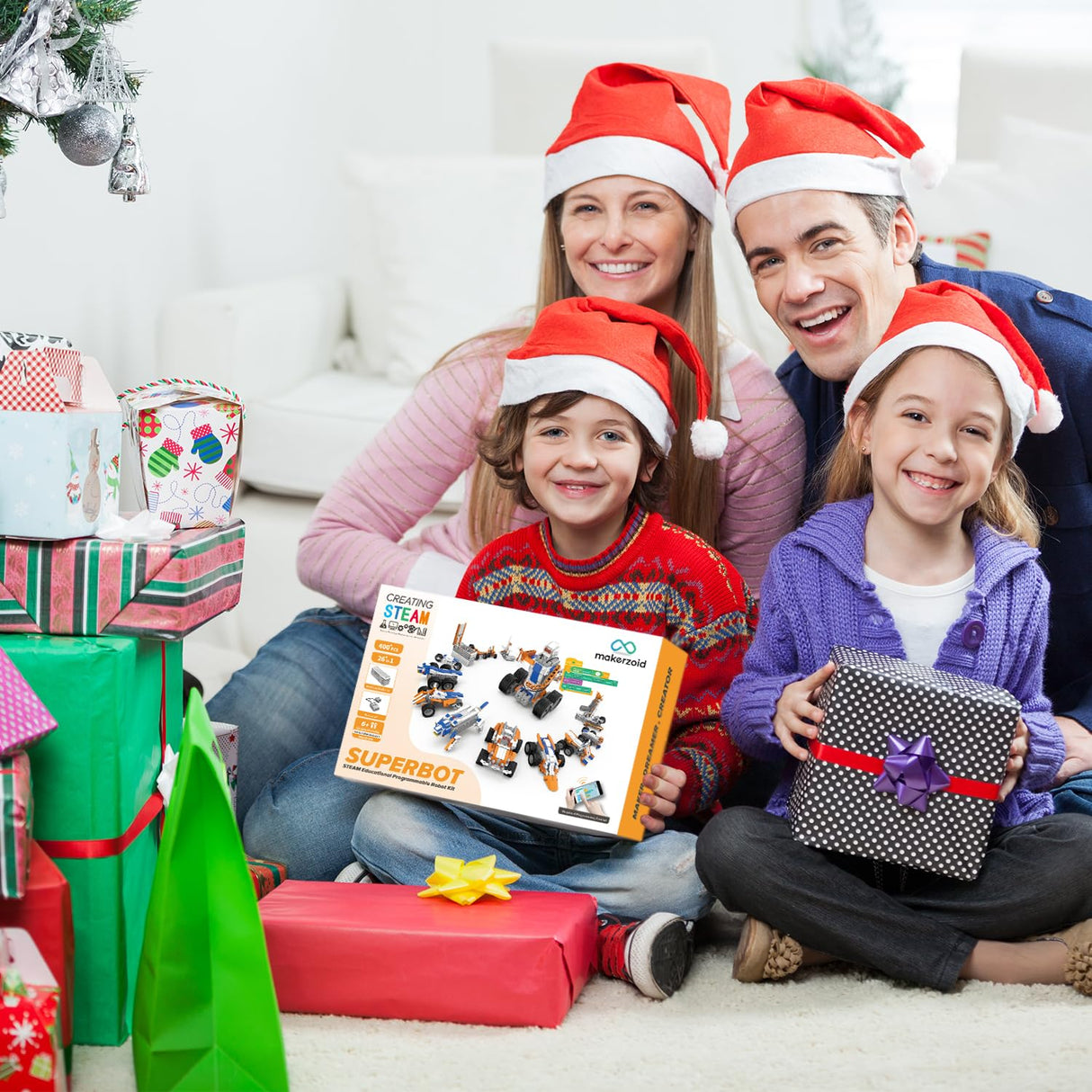 makerzoid STEM Coding Robot Kits for Kids Ages 6+, 26-in-1 Educational Programmable Scratch Coding Robotics Kit, APP RC Robot Jeep Car Birthday Children's Day Gift for Boy Girls(400+ Pcs) makerzoid