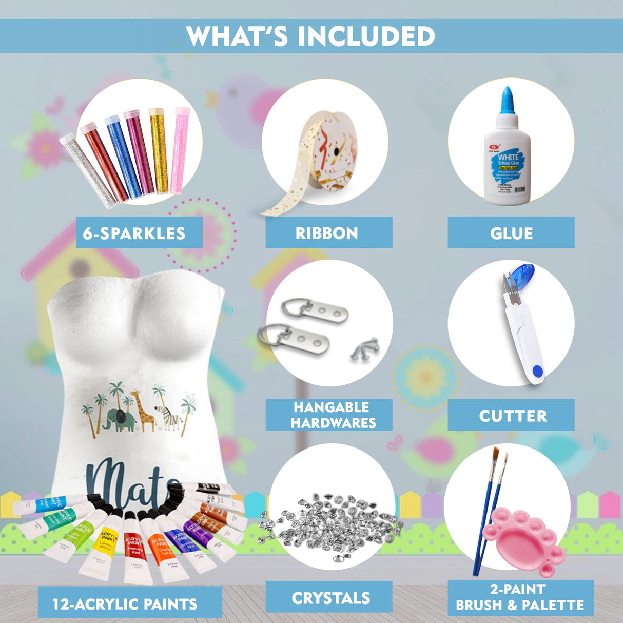 Crawl Story Belly Cast Kit Pregnancy-Baby Casting kit | With 5-Plaster Cloth Roll, Hanging Hardware & Decorative items| Perfect Baby Shower & Pregnancy Gifts|Pregnancy Belly casting kit baby bump cast Crawl Story