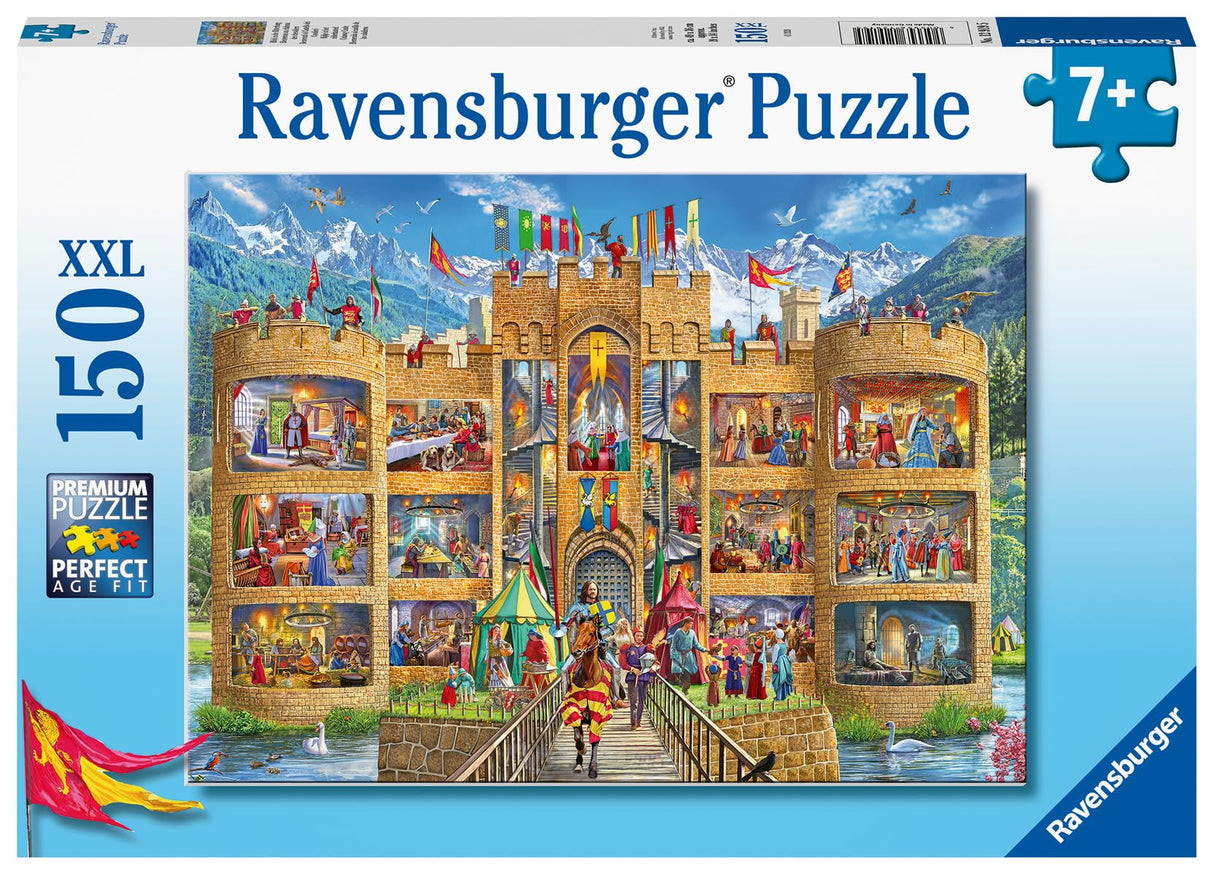 Ravensburger Castle Cutaway - 150 Piece Jigsaw Puzzle for Kids | Medieval Life Theme | Durable Puzzle Pieces | Ideal for Cognitive Development | Great Gift for Ages 4-8 Ravensburger