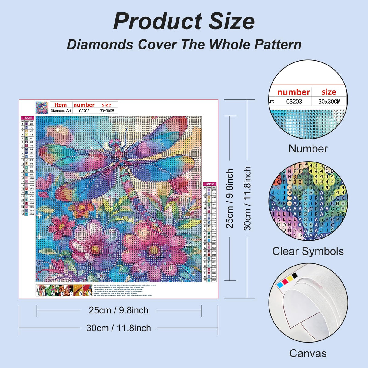 Acudotr Dragonfly Diamond Painting Kits for Adults, 5D DIY Diamond Art Kits for Beginners, Full Drill Diamond Painting Kits for Home Wall Decor, 12x12 Inch Acudotr