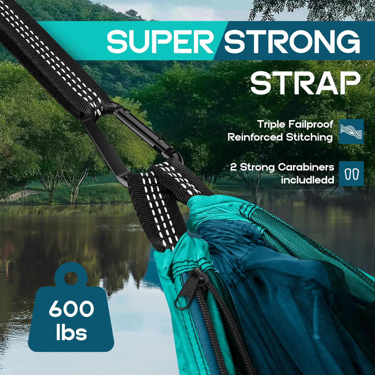 Camping Hammock Mosquito Net,Double & Single Portable Hammocks Hammocks with 2 Tree Straps,Hammock Tent for Travel Camping,Camping Accessories for Indoor Outdoor Hiking Backpacking Backyard Beach HGYI