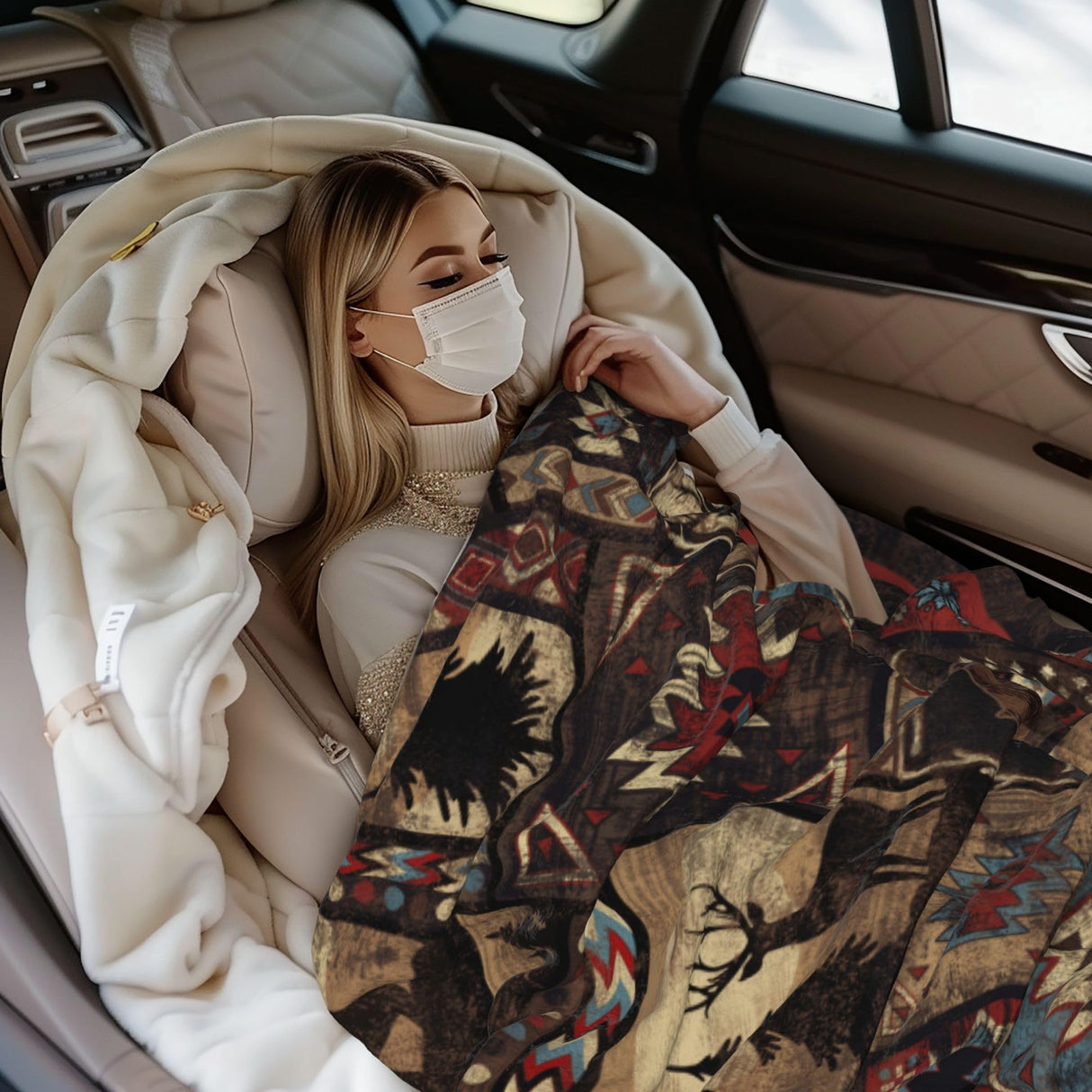 Blanket Cabin Rustic Bear Deer Throw Blanket Lodge Moose Soft Warm Velvet Blanket Lightweight Bed Blanket Farmhouse Home Decor Fleece Blanket Sofa Blanket Luxurious Gift for Men Women KAPLIPE