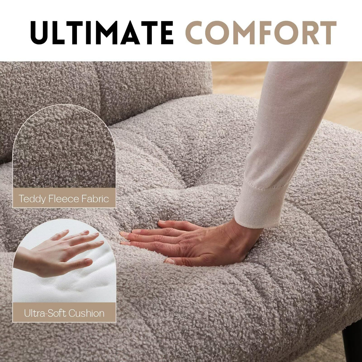 Siiejia Futon Sofa Bed, Convertible Sleeper Futon Couch Bed Adjustable Backrest Couch Splitback Modern Loveseat Small Sofa for Living Room, Apartment, Office, Bedroom, Grey Siiejia