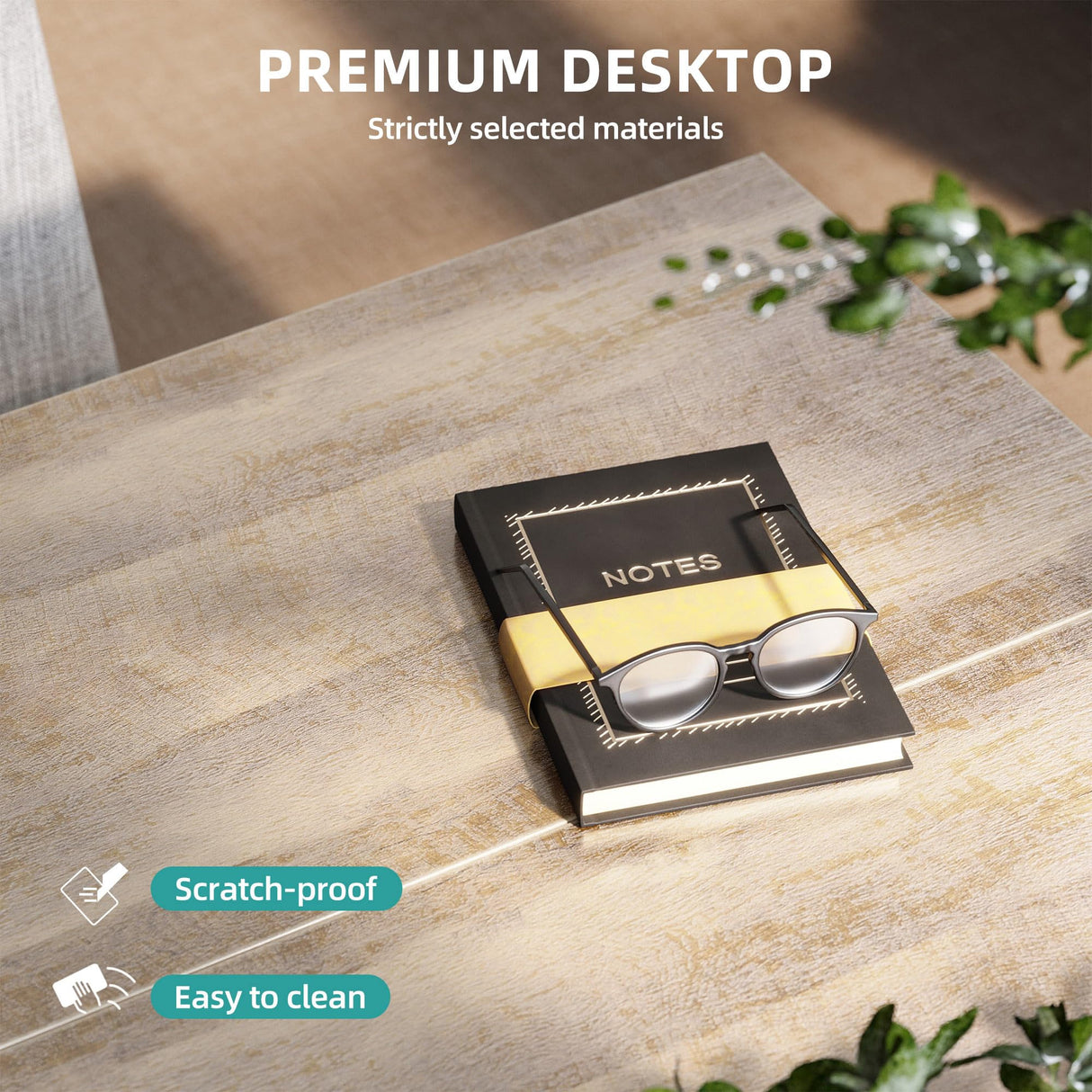 YITAHOME Coffee Table Farmhouse Coffee Table with Storage Rustic Wood Cocktail Table,Square Coffee Table for Living Meeting Room with Half Open Storage Compartment,Grey Wash YITAHOME