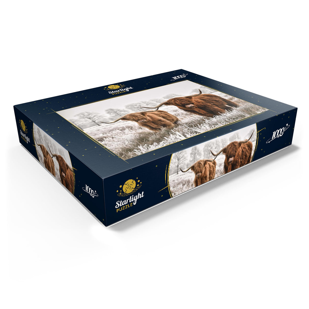 MyPuzzle Hairy Scottish Highland Cattle in A Winter Landscape - Premium 1000 Piece Jigsaw Puzzle for Adults MyPuzzle.com