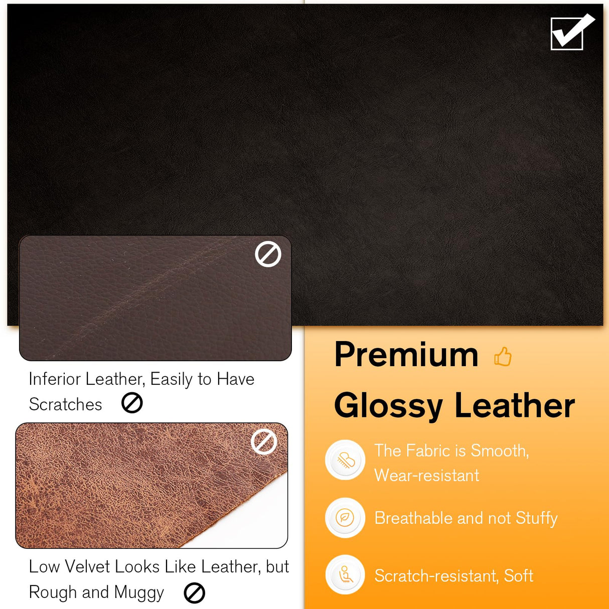 ACMEASE 67" Premium Faux Leather 2-Seater Sofa with 2 Bolster Pillows and Tufted Backrest, Mid-Century Modern Loveseat Sofa, Luxury Couch for Living Room, Bedroom, Office, Dark Brown ACMEASE