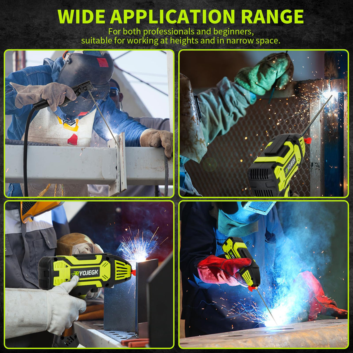 RYOJEGK 20-200A Portable Welding Machine 110V, Handheld Variable Current Adjustment MMA ARC Welder Machine With Display & IGBT Inverter, Soldadoras Portátiles Para for 1/16''-1/8'' Welding Rod RYOJEGK