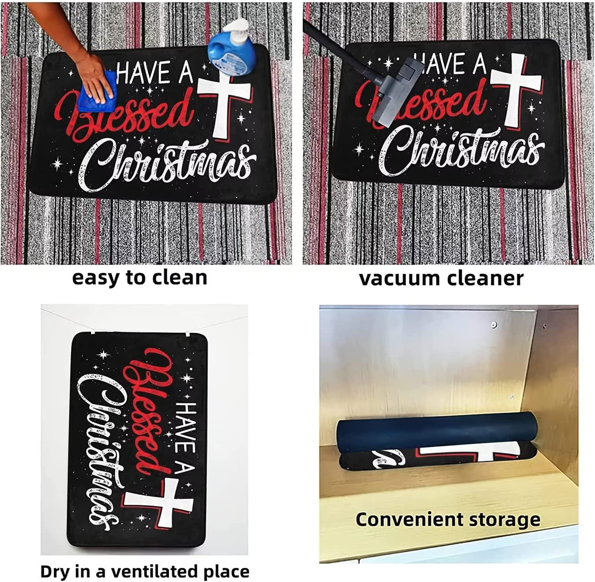 THIYOTA Welcome Mats for Front Door Outdoor Entry Welcome to Our Neck of The Woods Doormat Doormat Non Slip Mat for Home Indoor Farmhouse Funny Kitchen Rugs Patio Greeting Front Porch Rugs 17x30 Inch THIYOTA