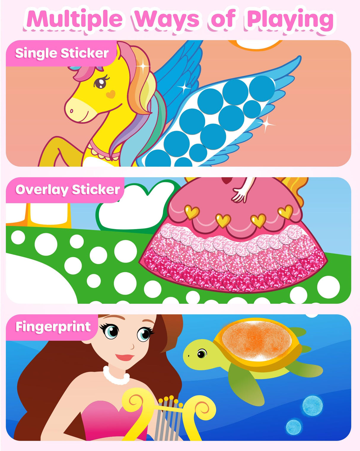 D-FantiX My Storybook Art Kit & Dot Art Sticker Book Kits with Ink Pad D-FantiX